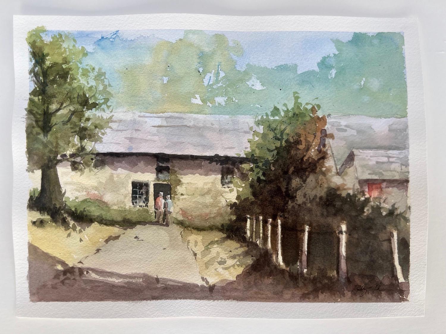 Country Stroll, Original Painting - Impressionist Art by Patty Phan