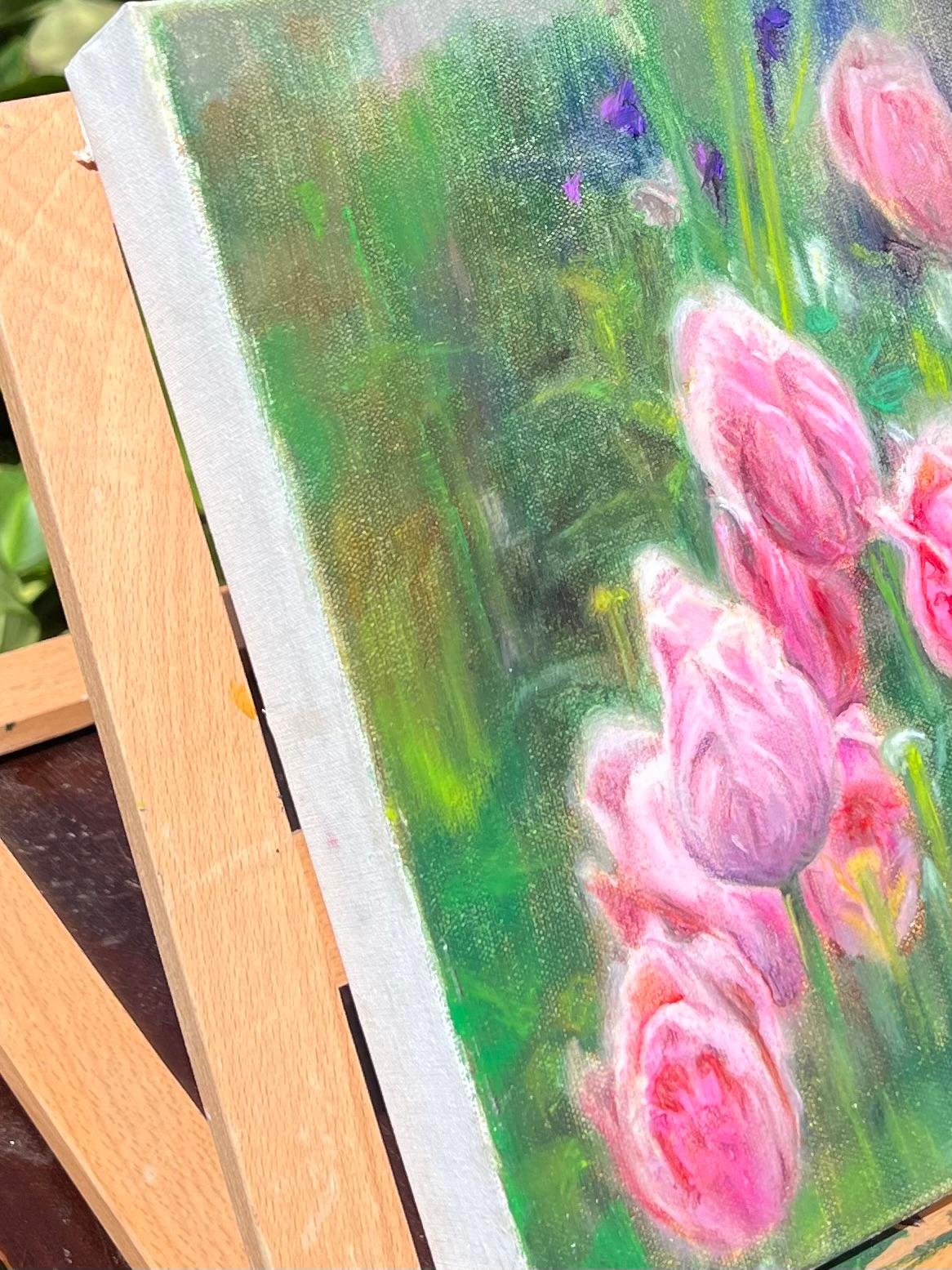 Sognando la primavera, pittura a olio - Art Impressionismo di Hilary Gomes