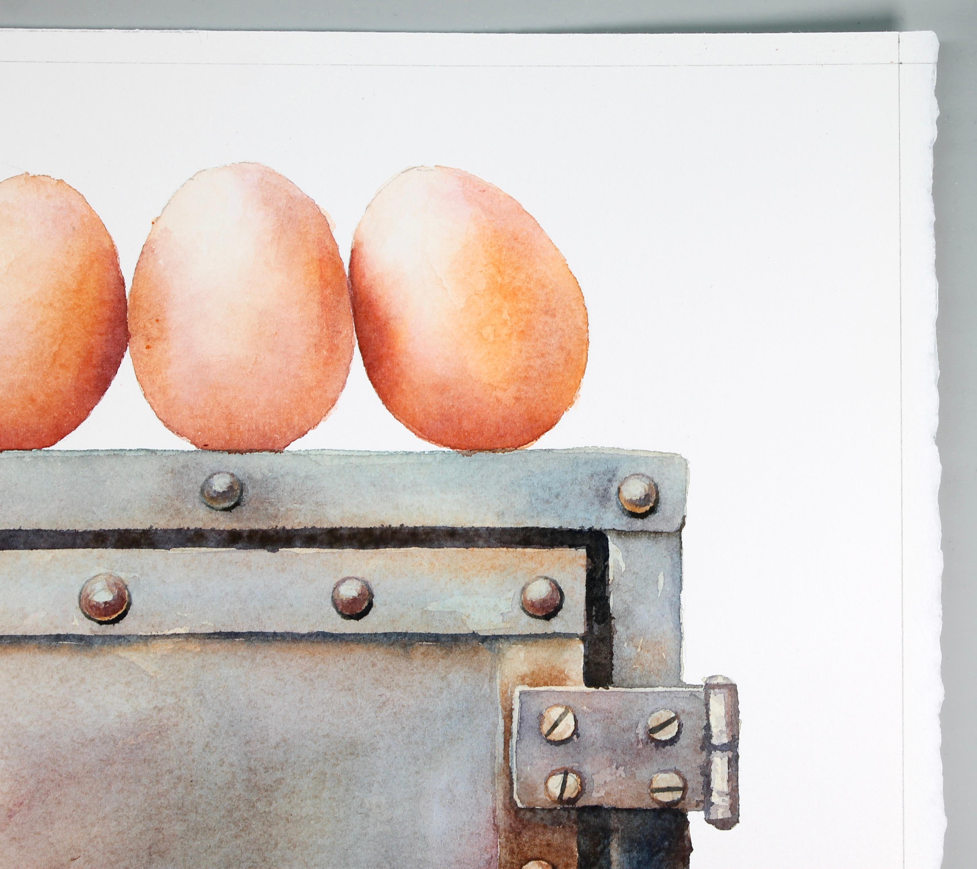 The Safe Eggs, Originalgemälde – Art von Dwight Smith
