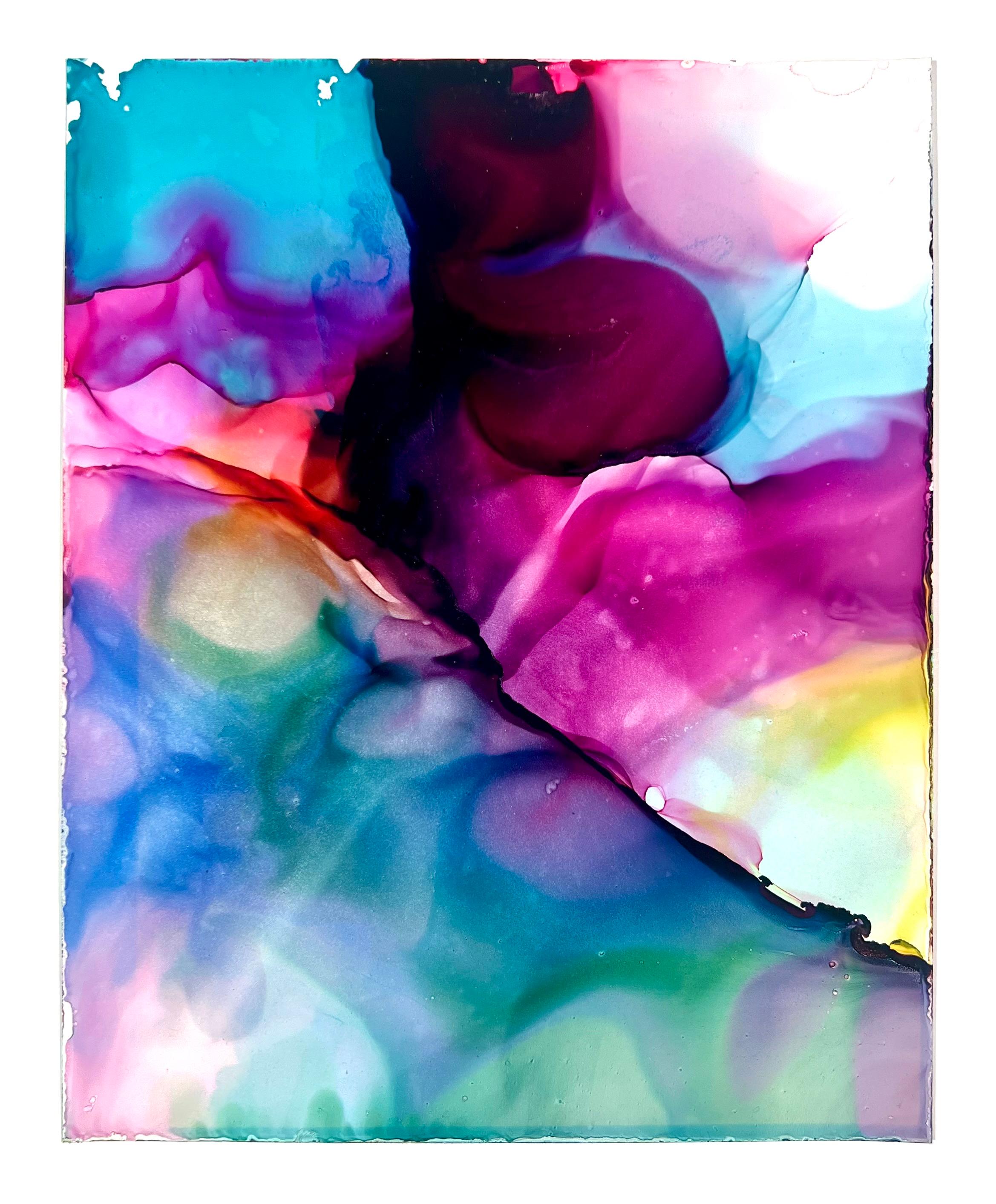 X Marks the Spot, Abstract Painting - Purple Abstract Drawing by Eric Wilson