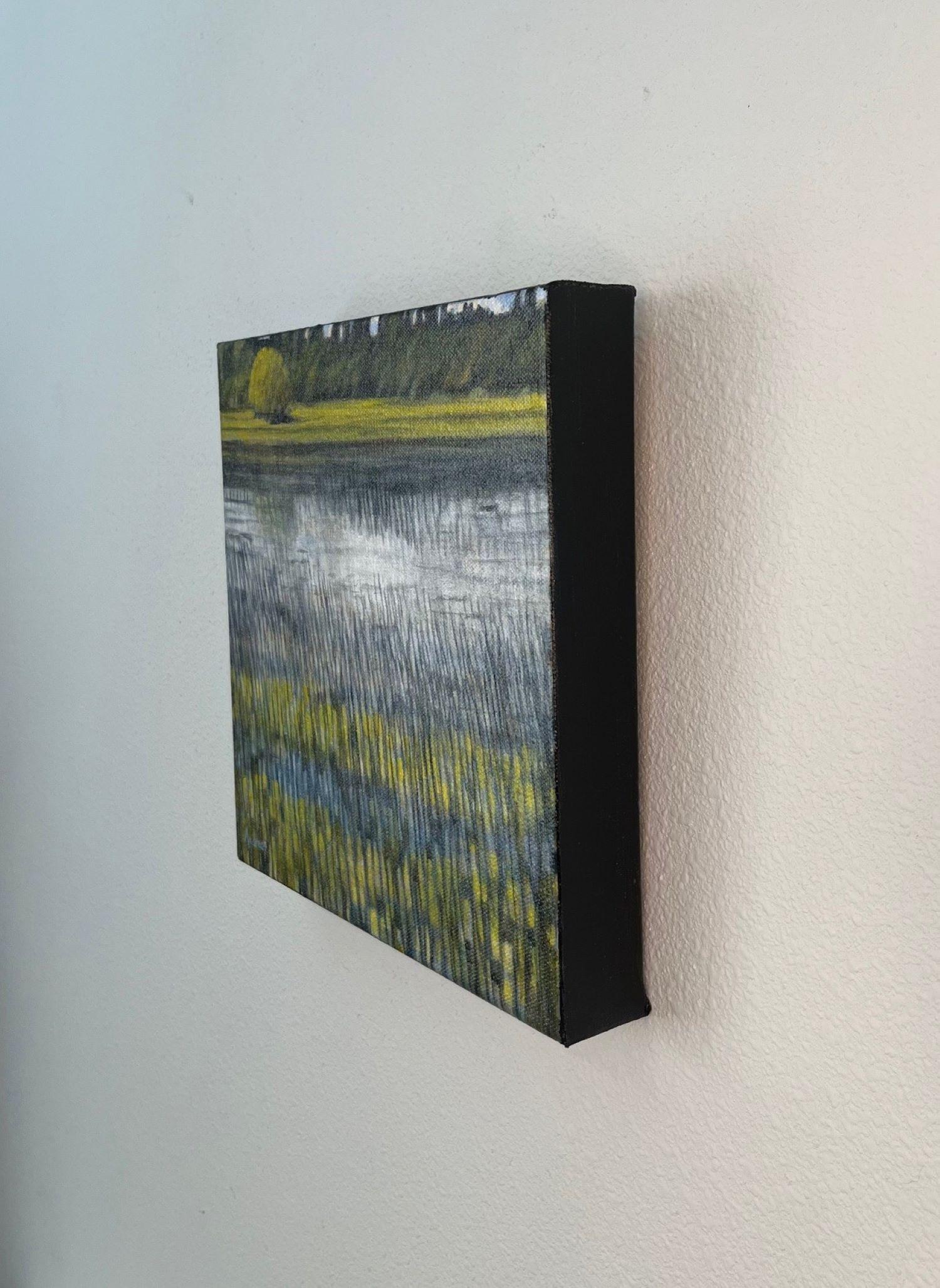 Étang paisible, peinture originale - Impressionnisme Art par Theresa Andreas-O'Leary