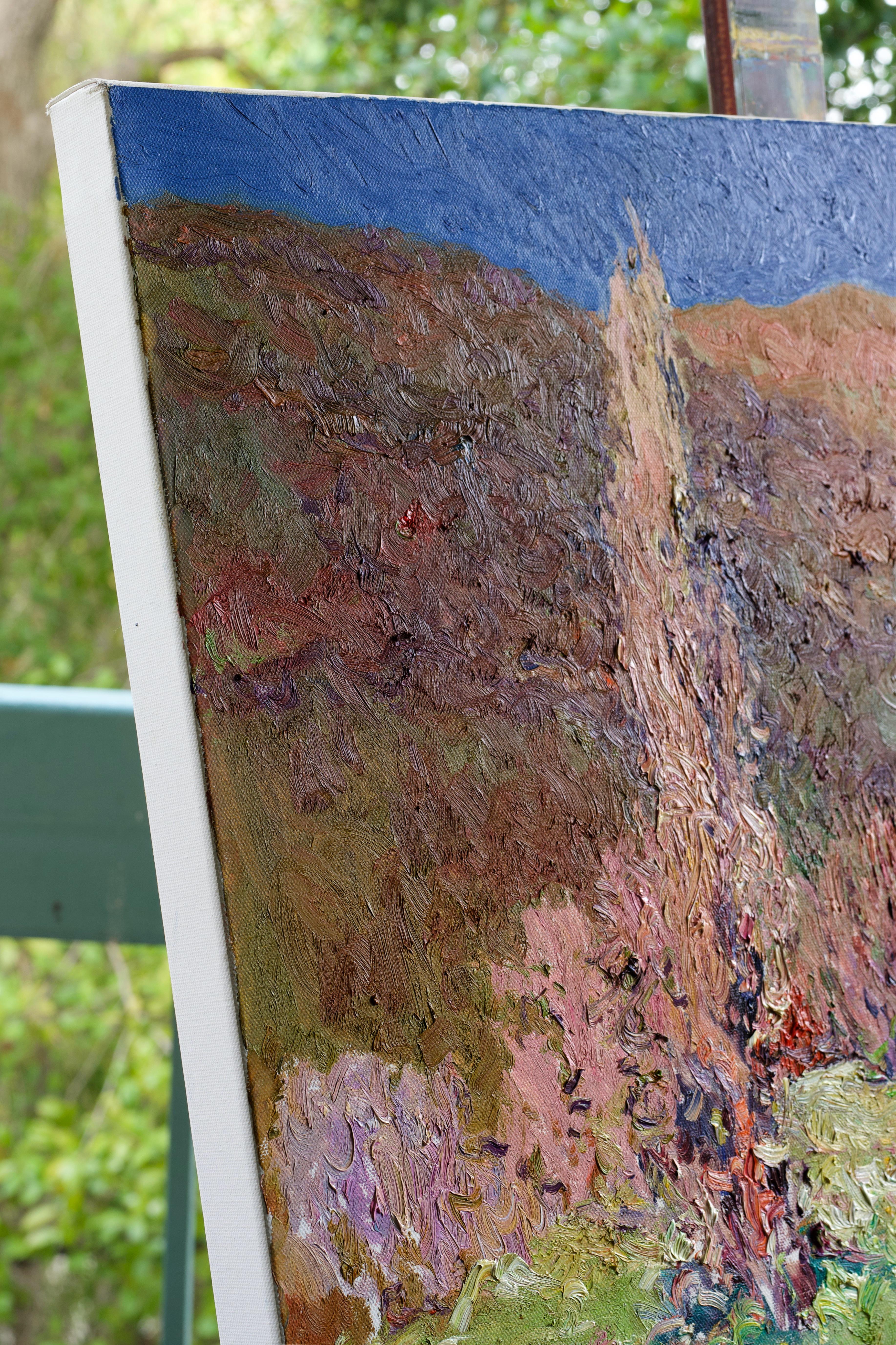 Avant que les arbres ne deviennent verts, peinture à l'huile - Marron Landscape Painting par Suren Nersisyan