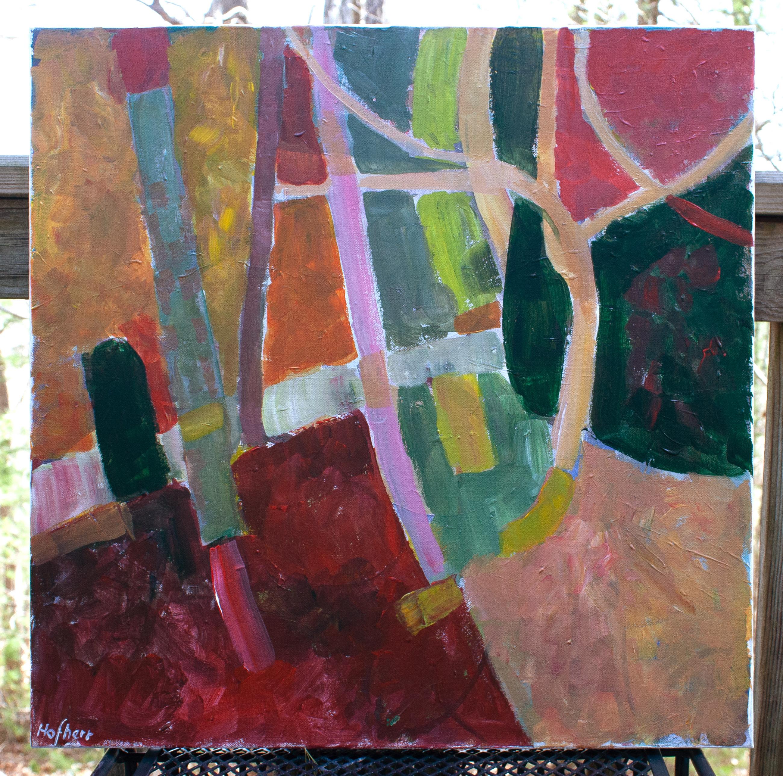 <p>Commenti dell'artista<br>Un piccolo sentiero si snoda attraverso un bosco tranquillo, reimmaginato con colori audaci e texture sottili. I pochi alberi spogli creano una tensione visiva. Il resto della foresta prende forma attraverso pennellate