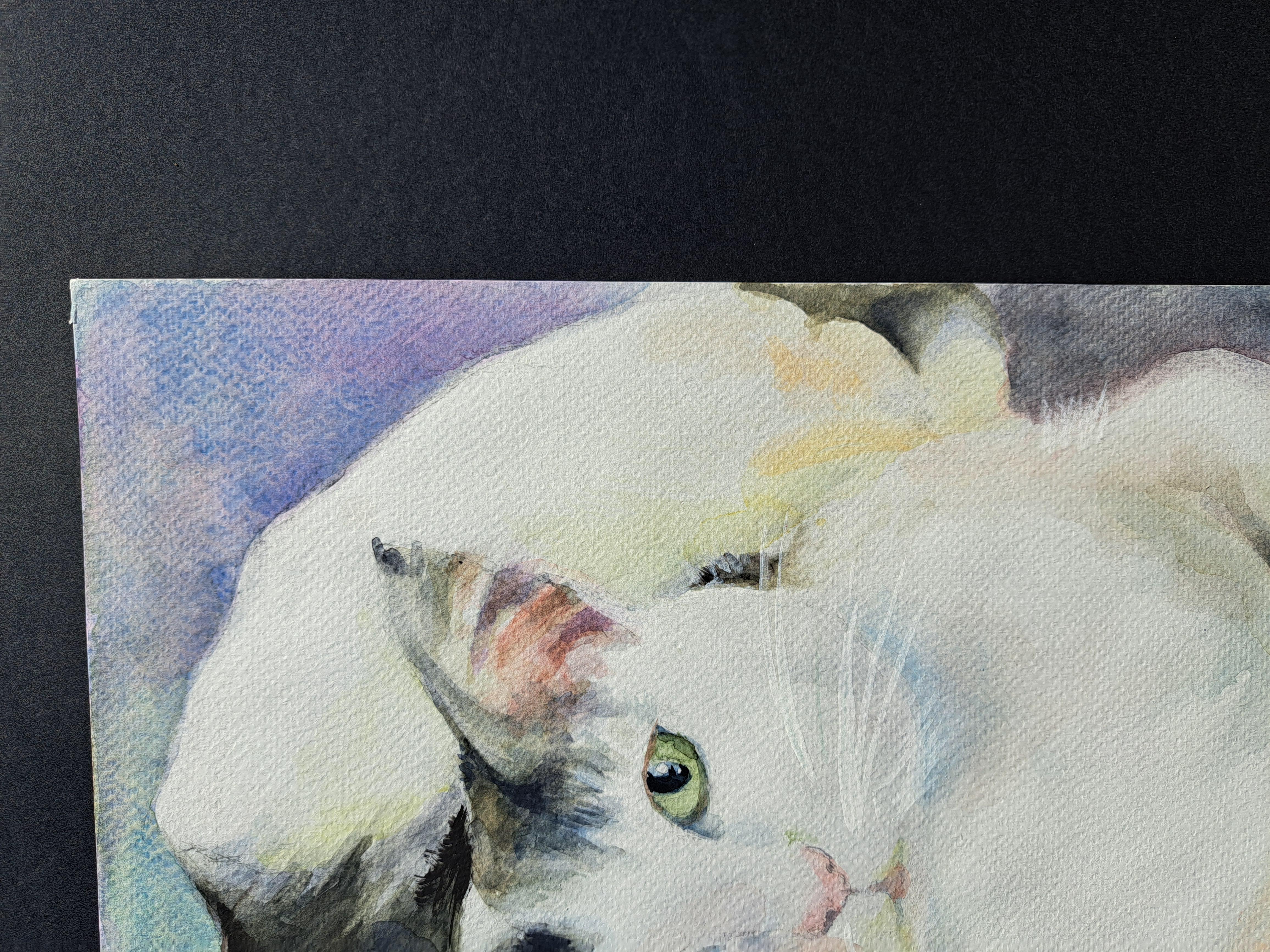 Pretty Kitty, Pintura original - Art Realista de Catherine McCargar