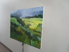 Cielo nublado, Cotswolds, Pintura original