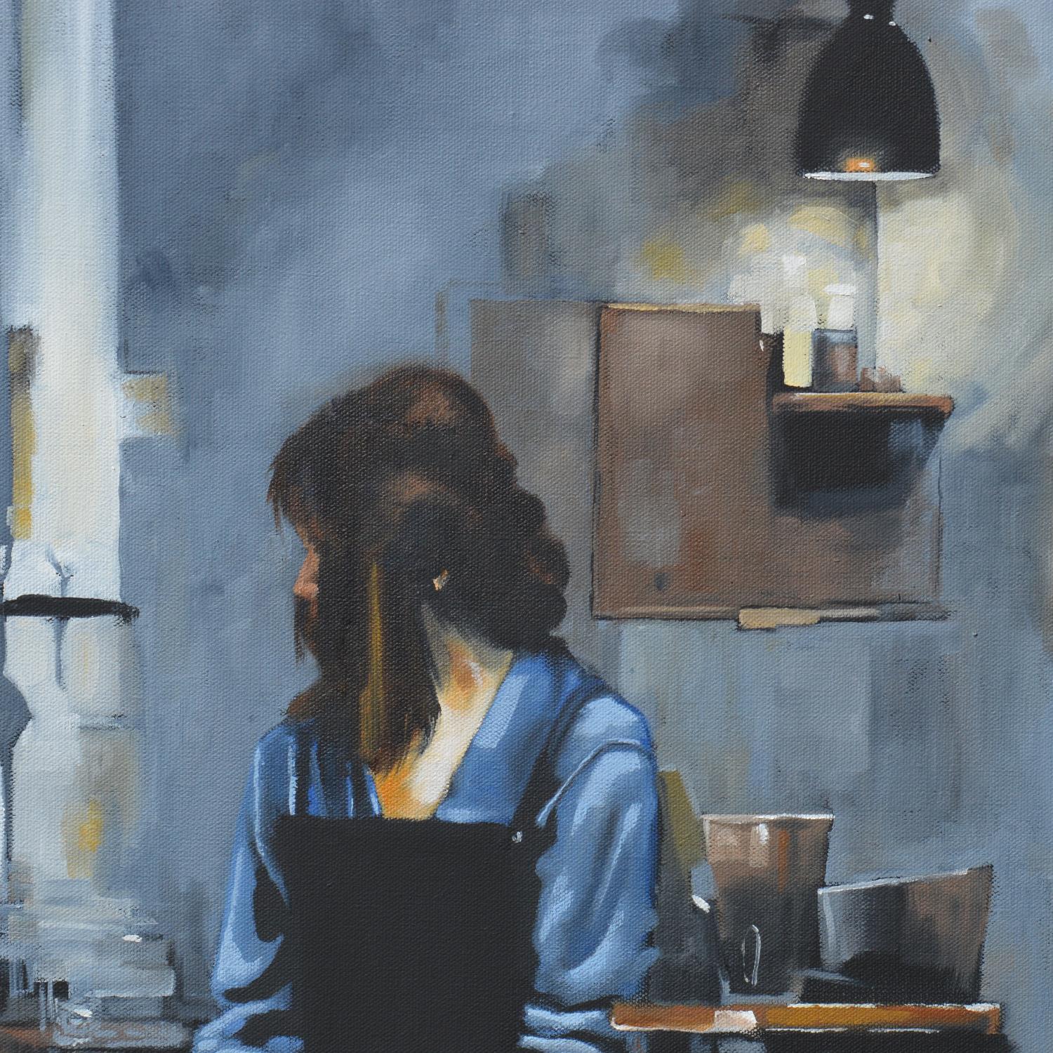 Fai una pausa anche tu, pittura ad olio in vendita 1