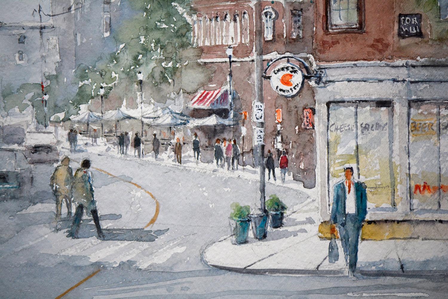 Old Port Townes, Pittura originale in vendita 1