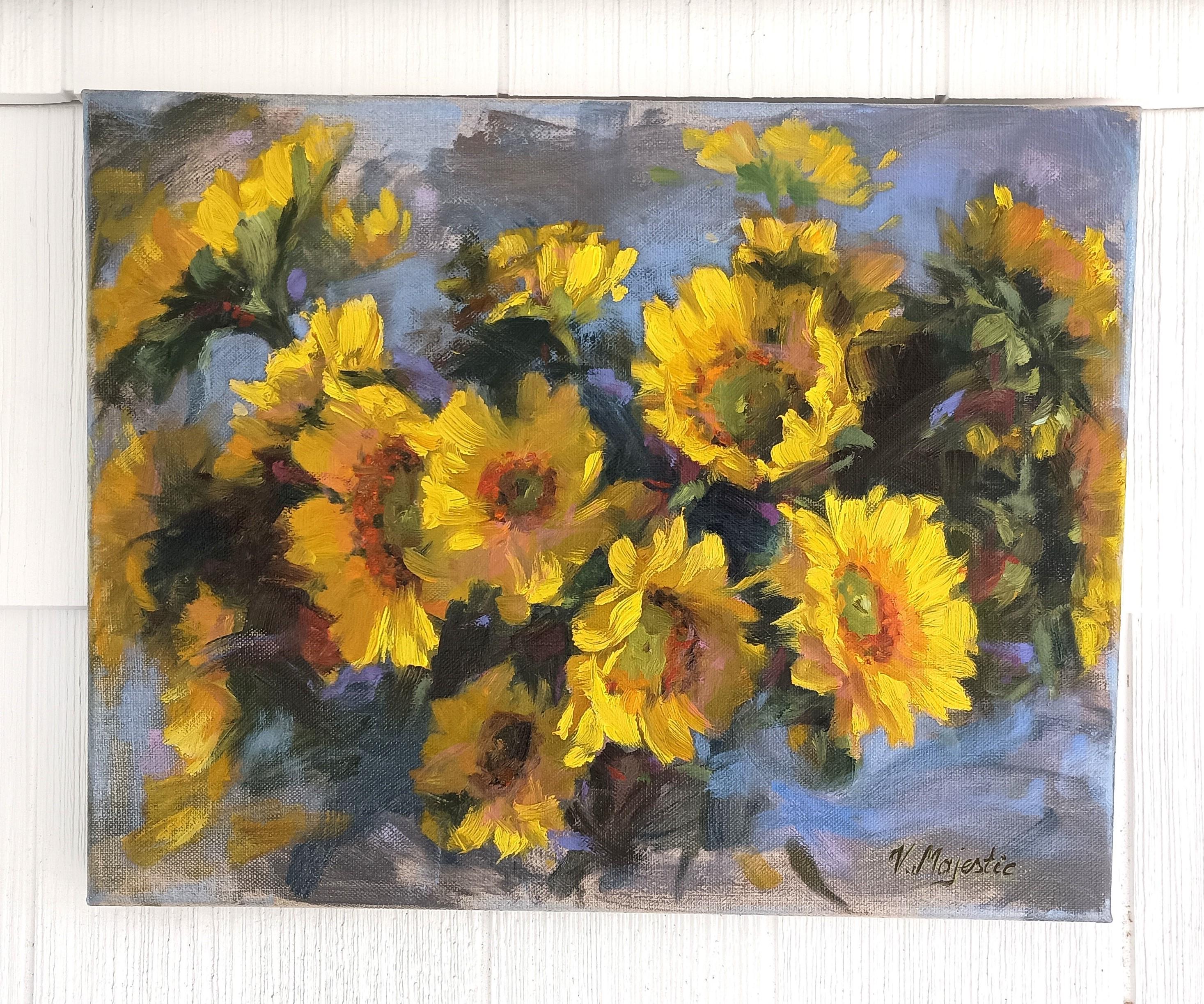Un peu de soleil, peinture à l'huile - Impressionnisme Painting par Viktoria Majestic