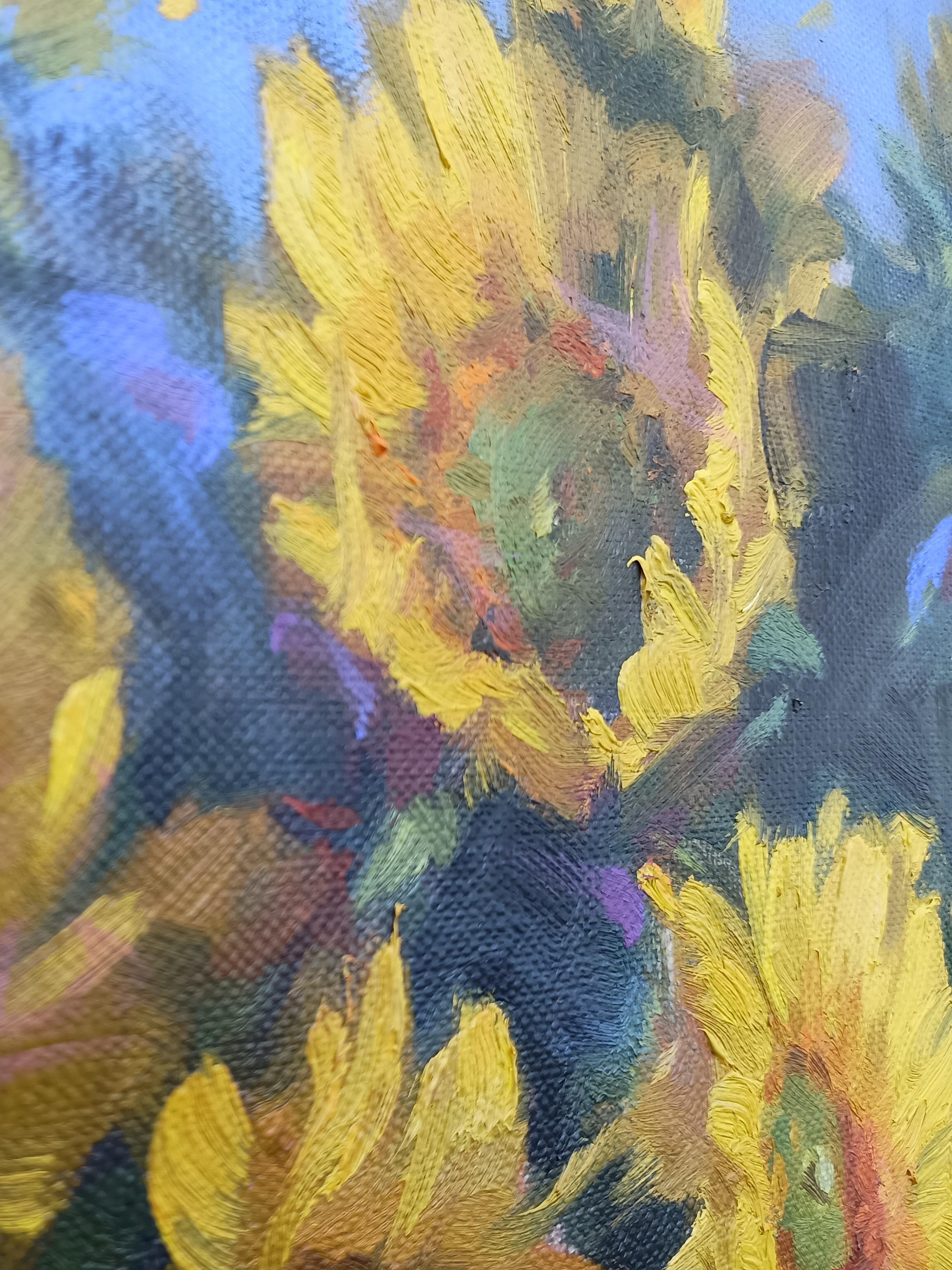 Un peu de soleil, peinture à l'huile - Marron Still-Life Painting par Viktoria Majestic