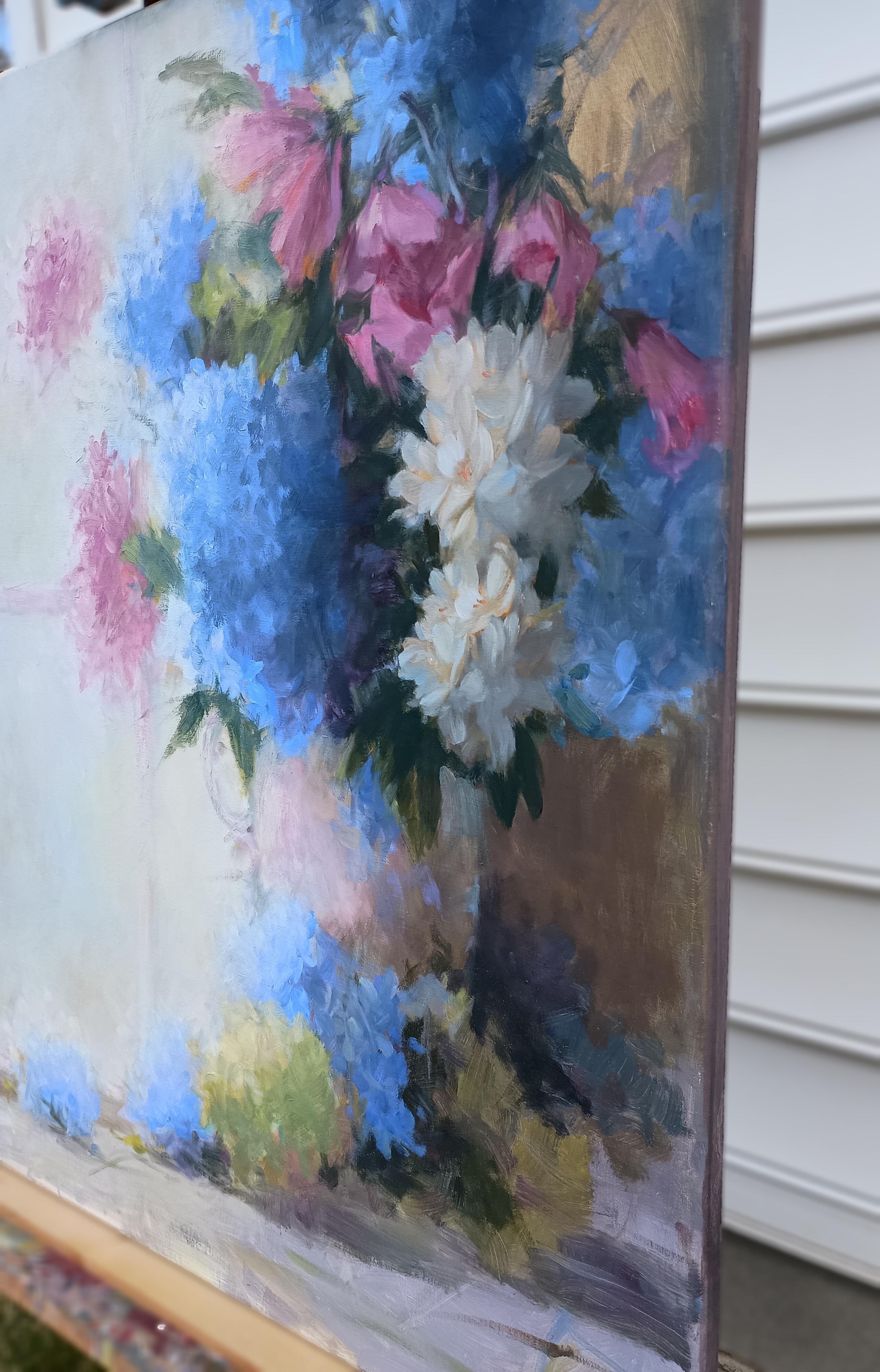 Sogno di ortensie, Pittura a olio - Painting di Viktoria Majestic
