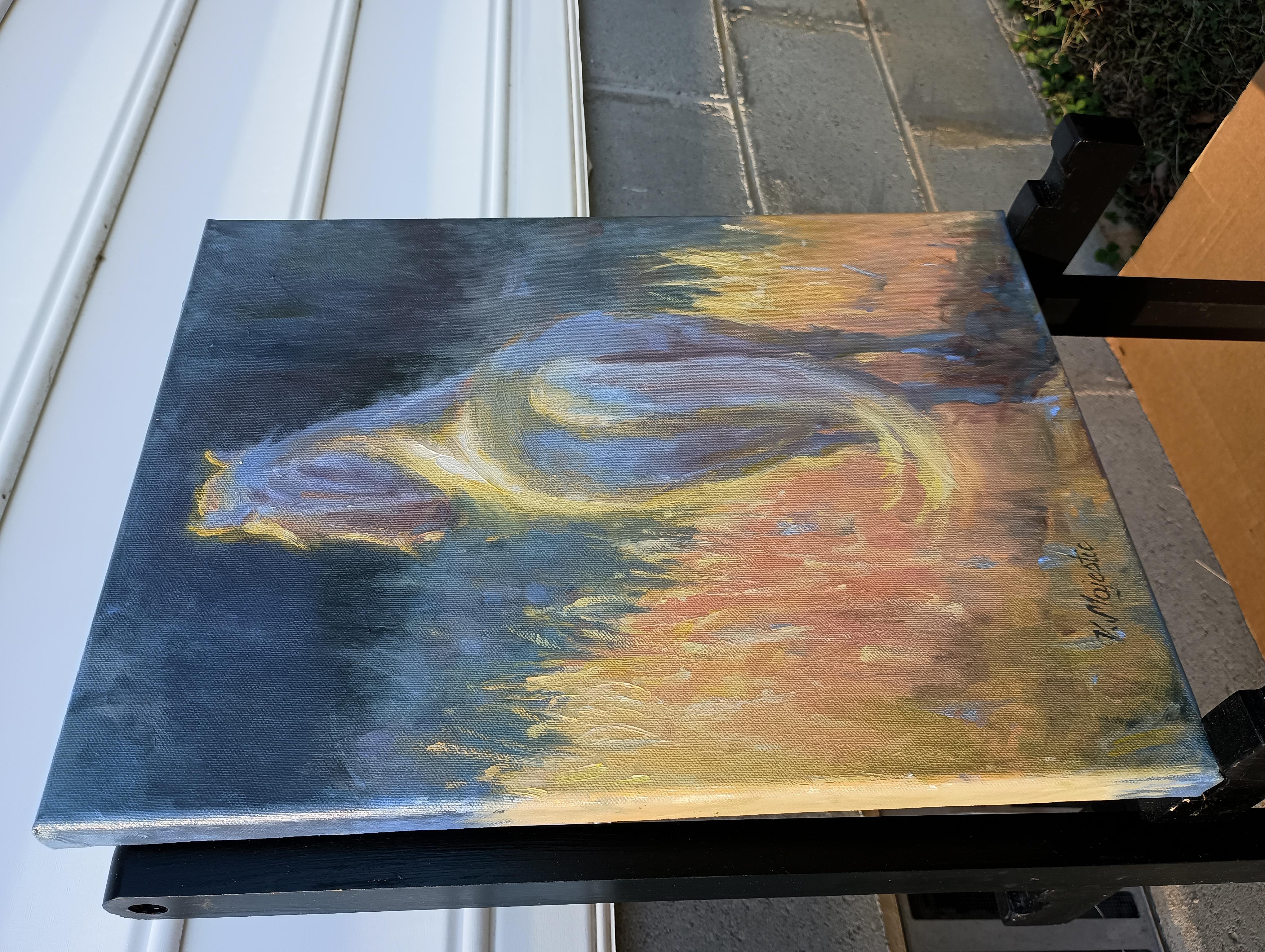 Attraverso il sole, pittura a olio - Art Impressionismo di Viktoria Majestic