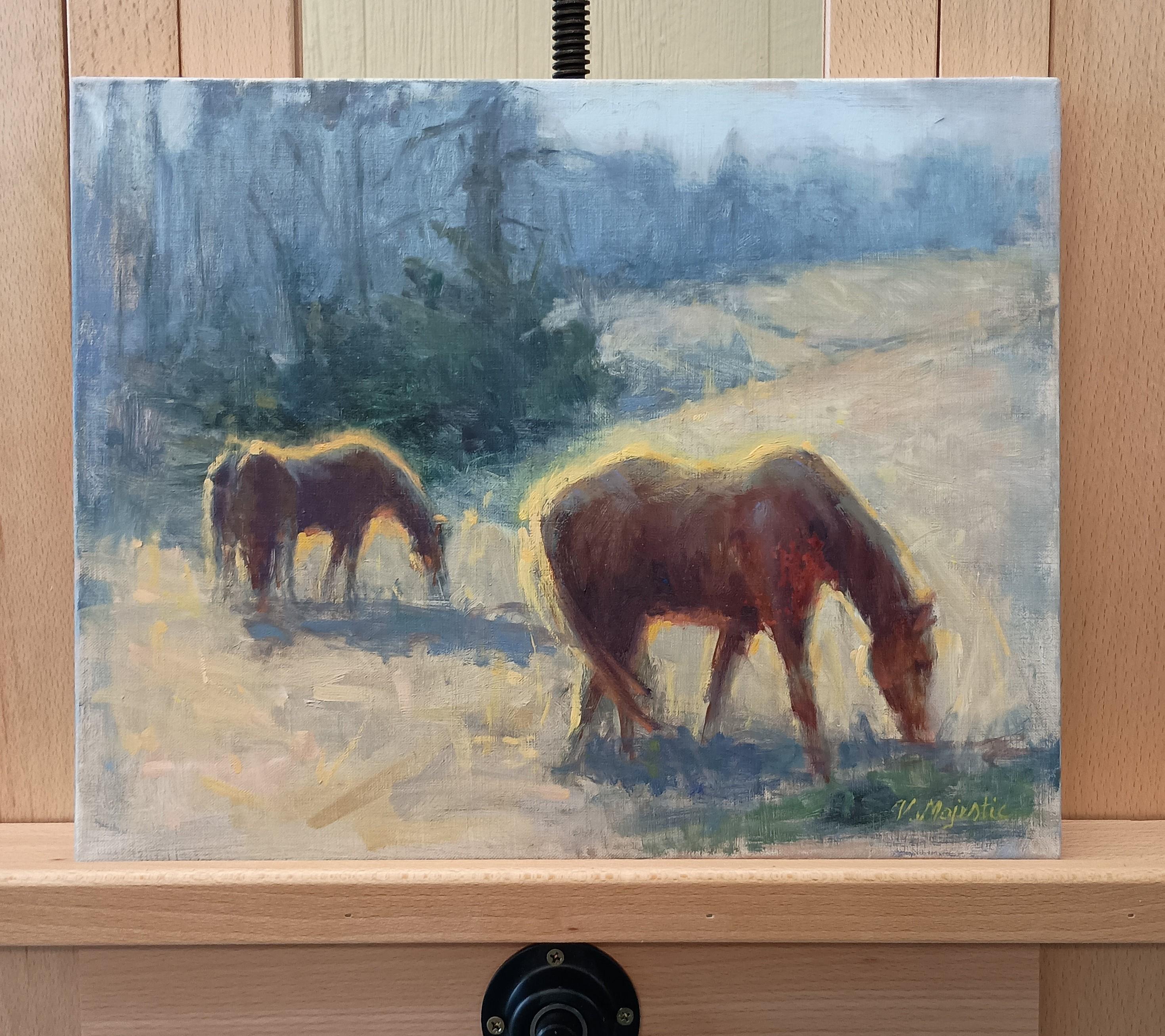 Mattina al pascolo, Pittura a olio - Painting Impressionismo di Viktoria Majestic