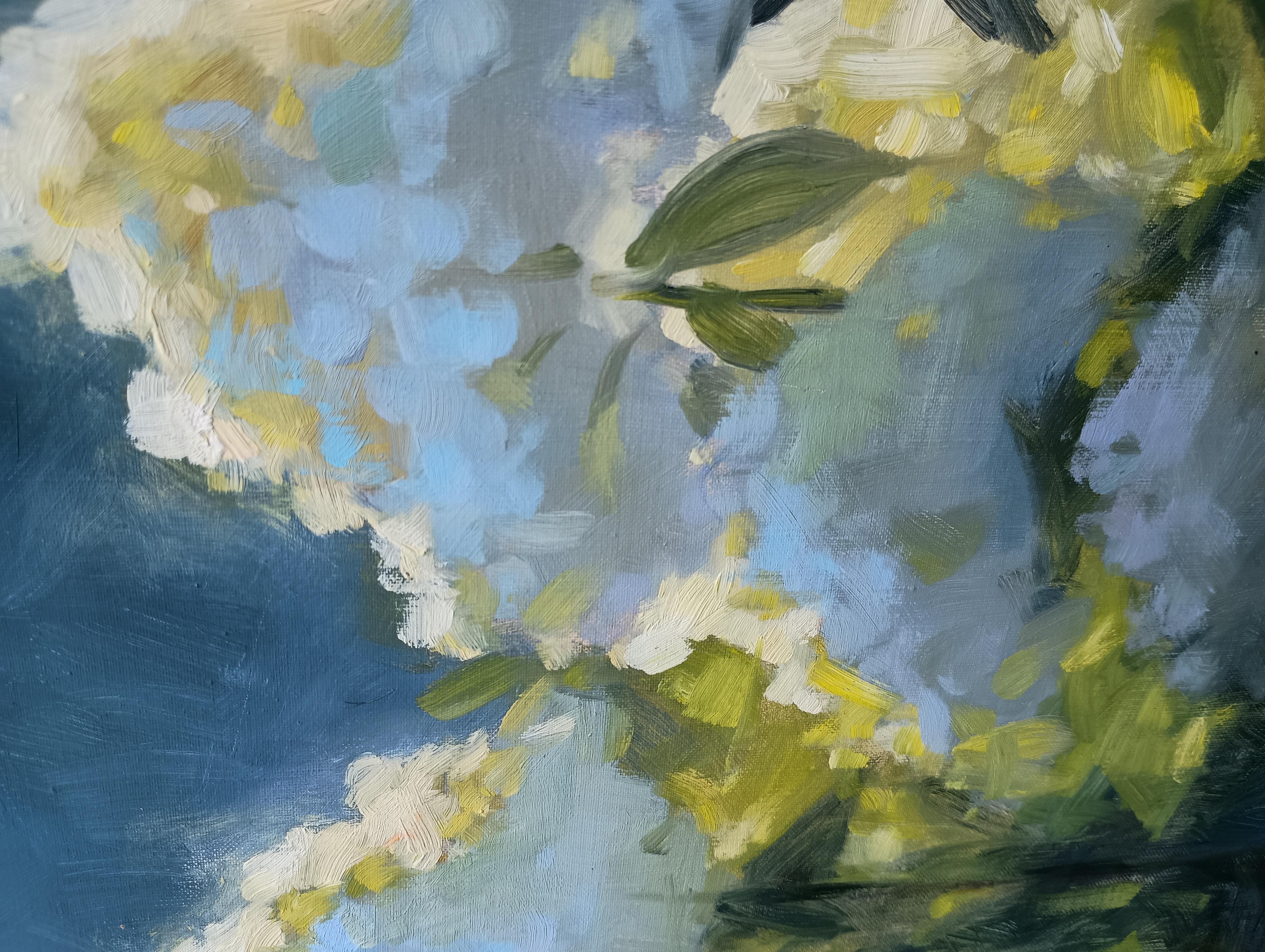 Backlit Lime Hydrangeas, Ölgemälde 1
