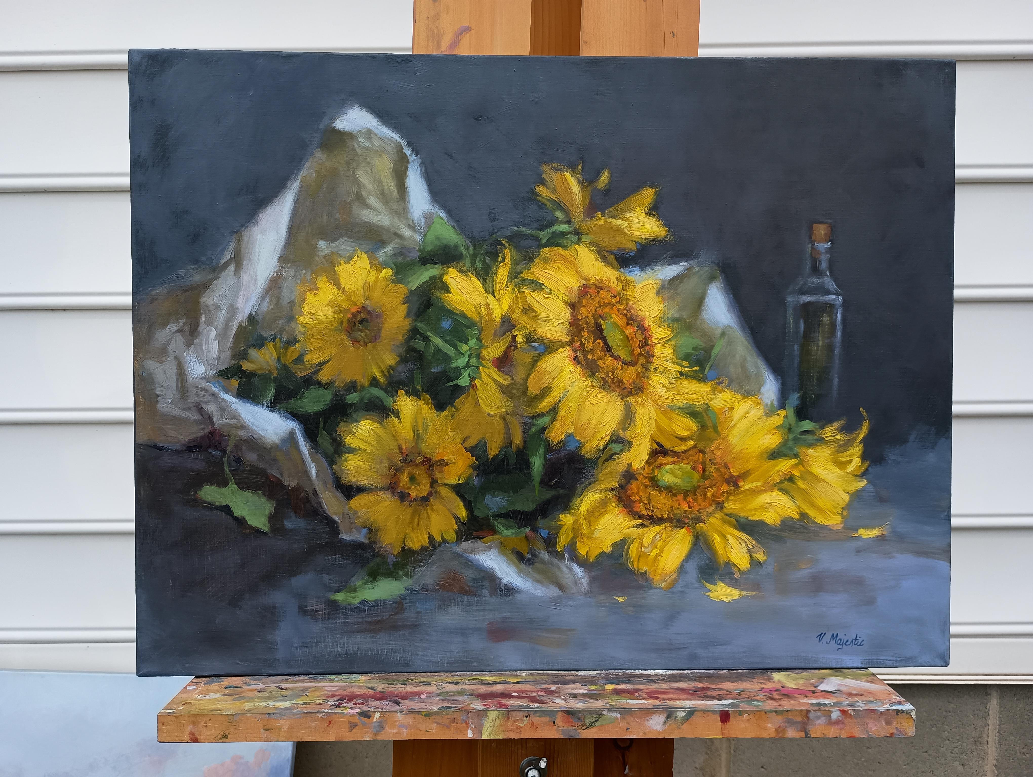 Un bouquet de soleil, peinture à l'huile - Impressionnisme Painting par Viktoria Majestic