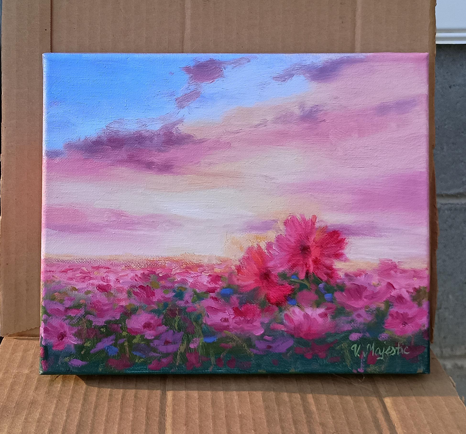 L'ultima ora prima del tramonto, pittura a olio - Painting Impressionismo di Viktoria Majestic