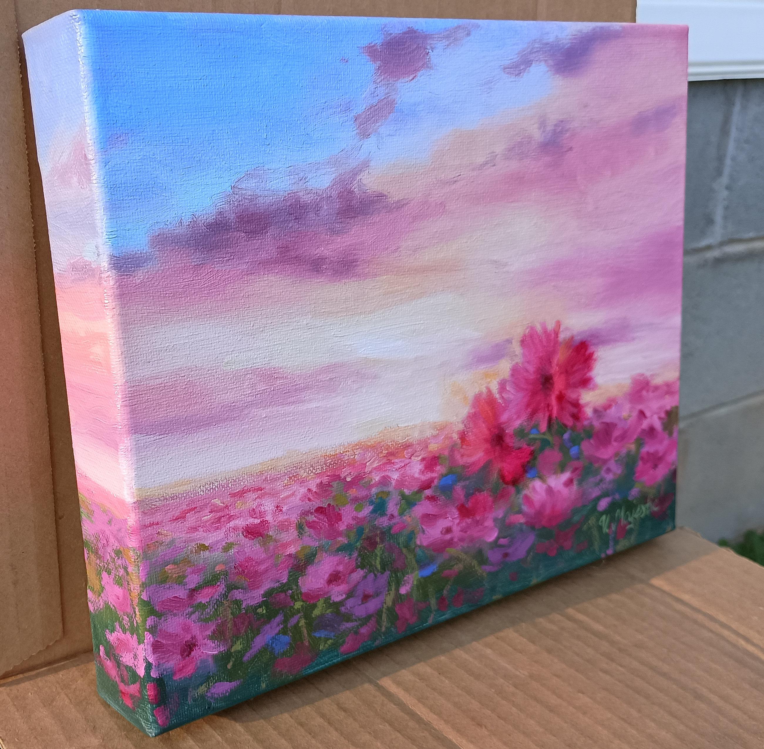 L'ultima ora prima del tramonto, pittura a olio - Painting di Viktoria Majestic