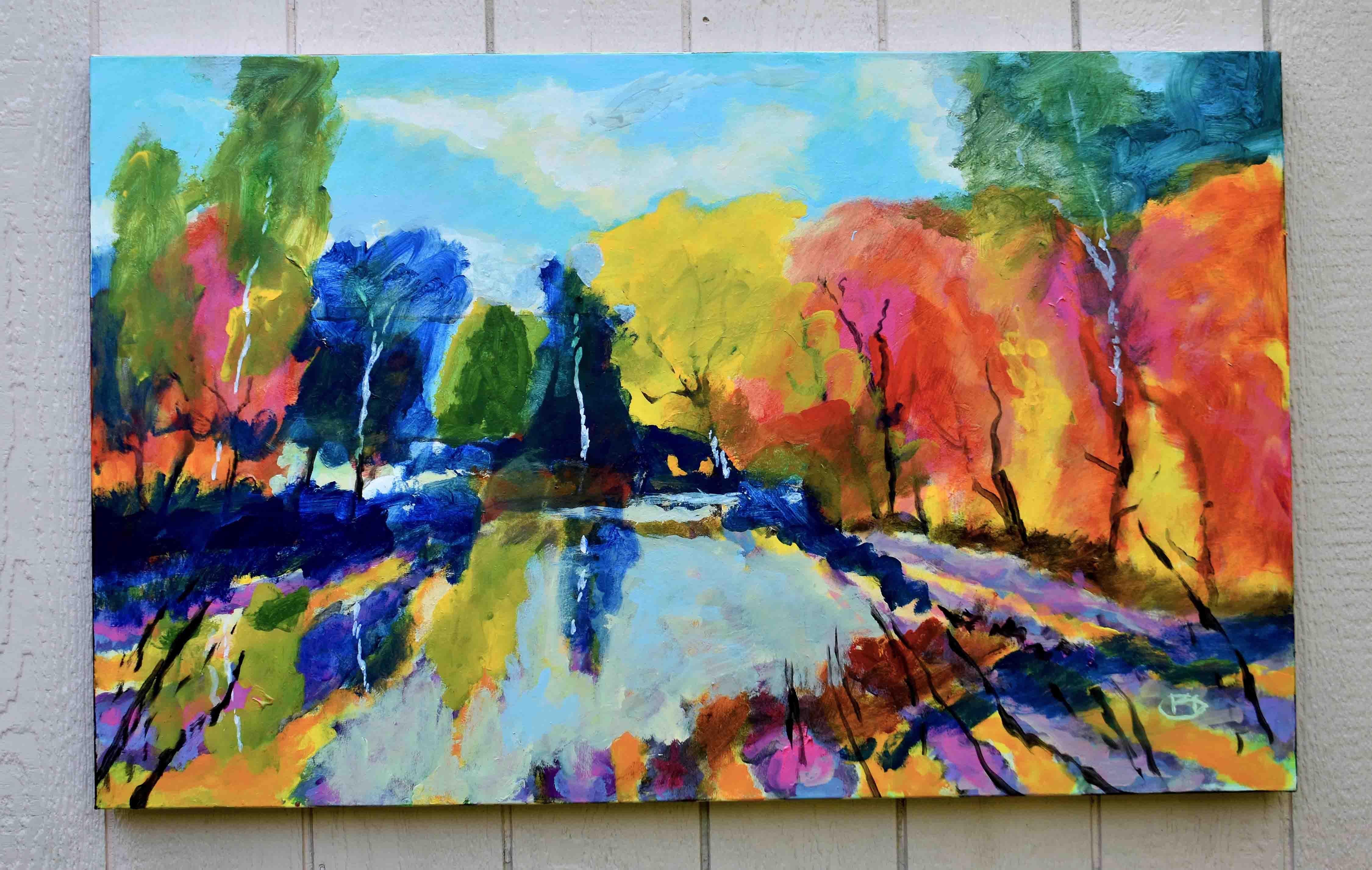 Sendero fluvial, Pintura original - Painting Expresionista de Kip Decker