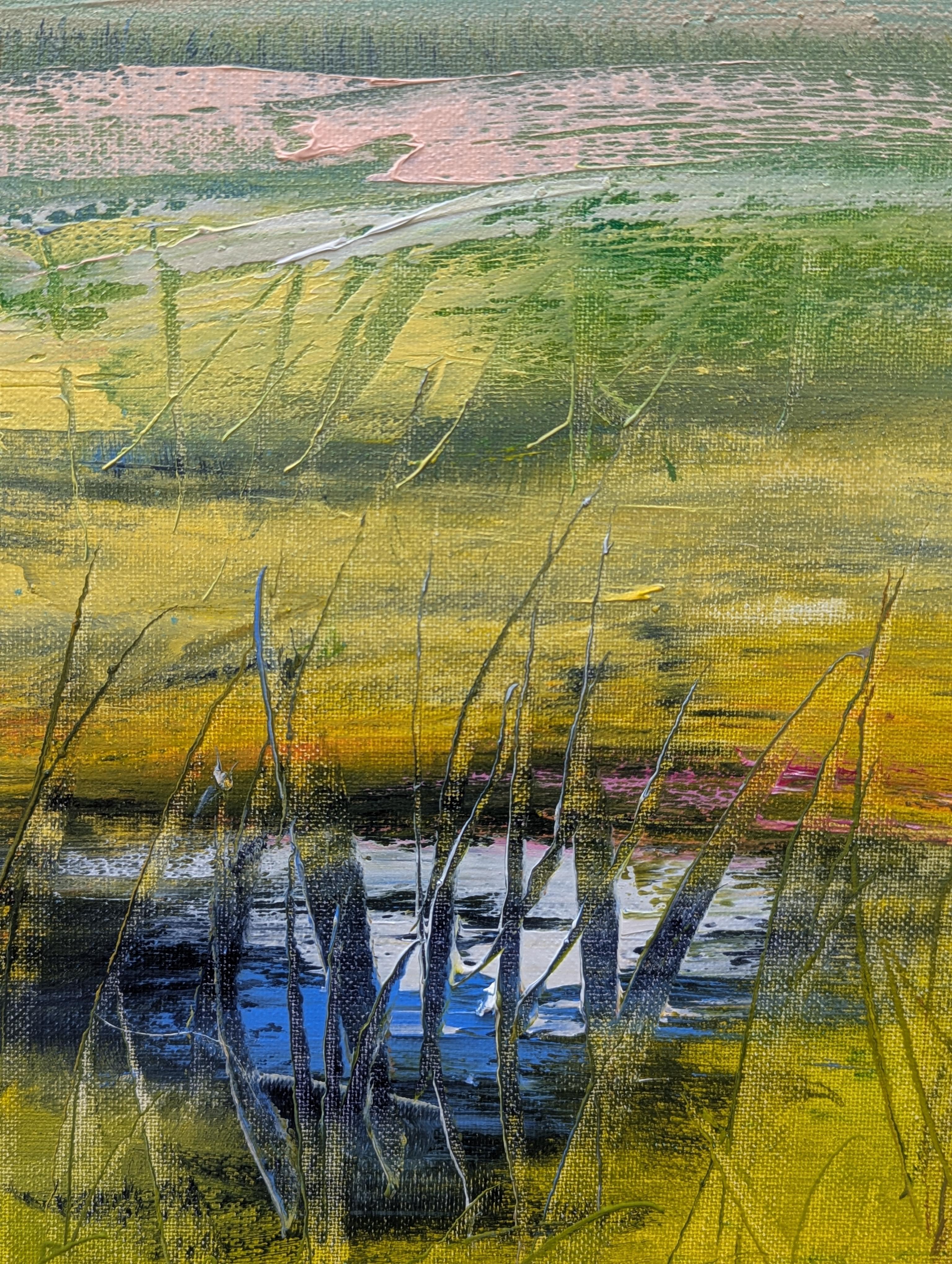 Vento dell'Ovest, Pittura a olio - Landscape Painting Grigio di George Peebles