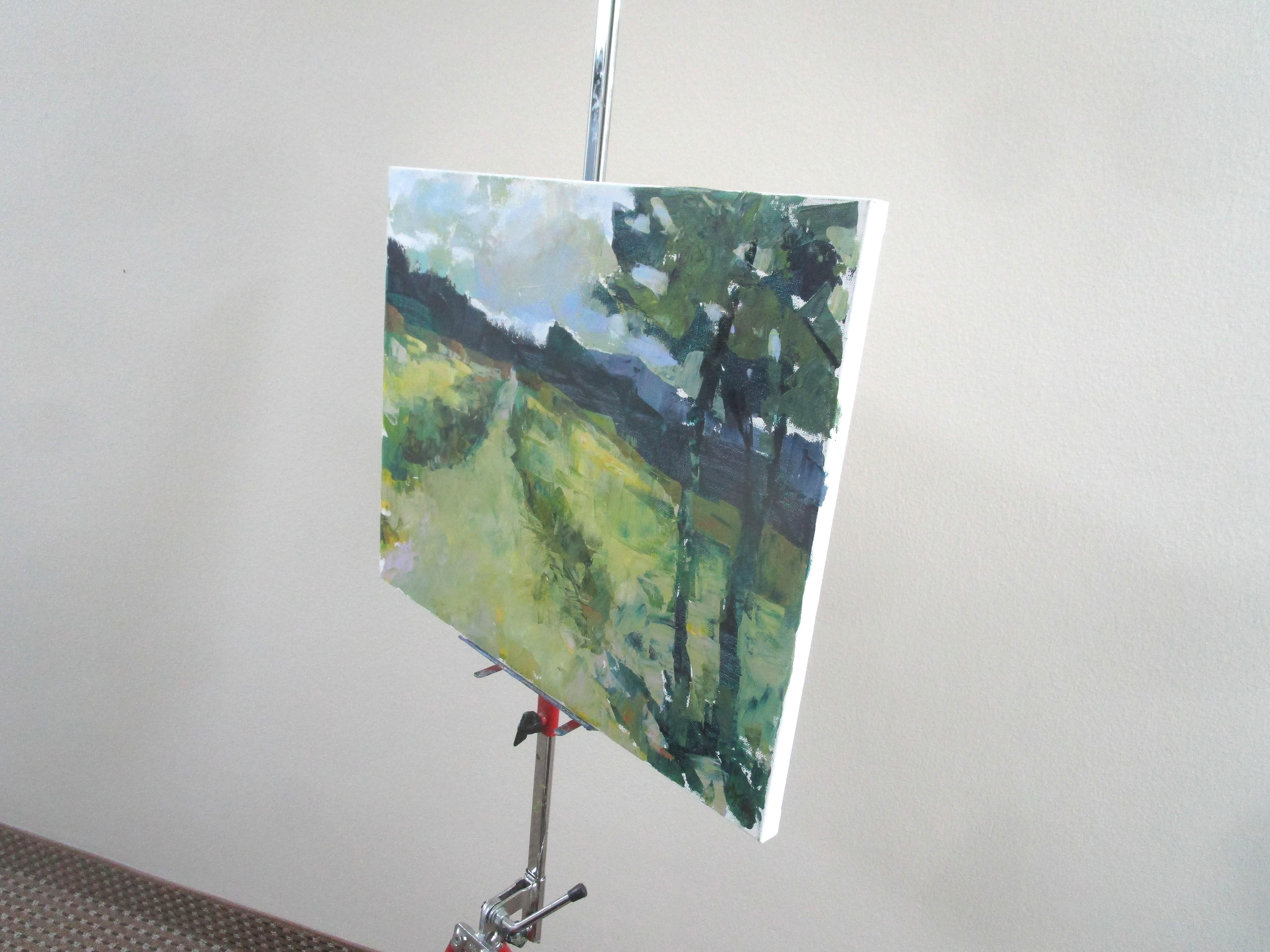 Sentiero verso le montagne, Provenza, Pittura originale - Art Impressionismo di Janet Dyer