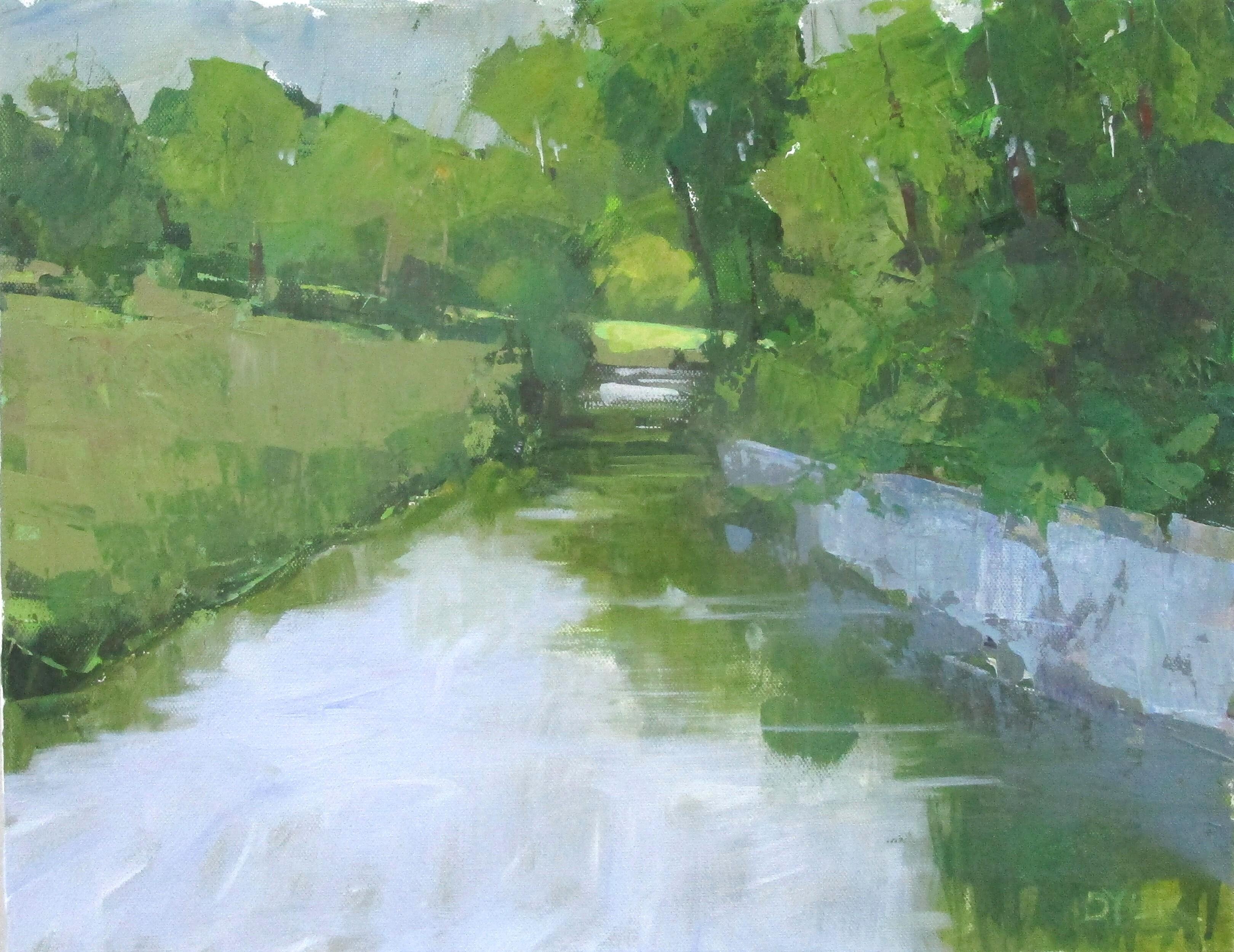 Sun Upstream, Original Painting - Art by Janet Dyer