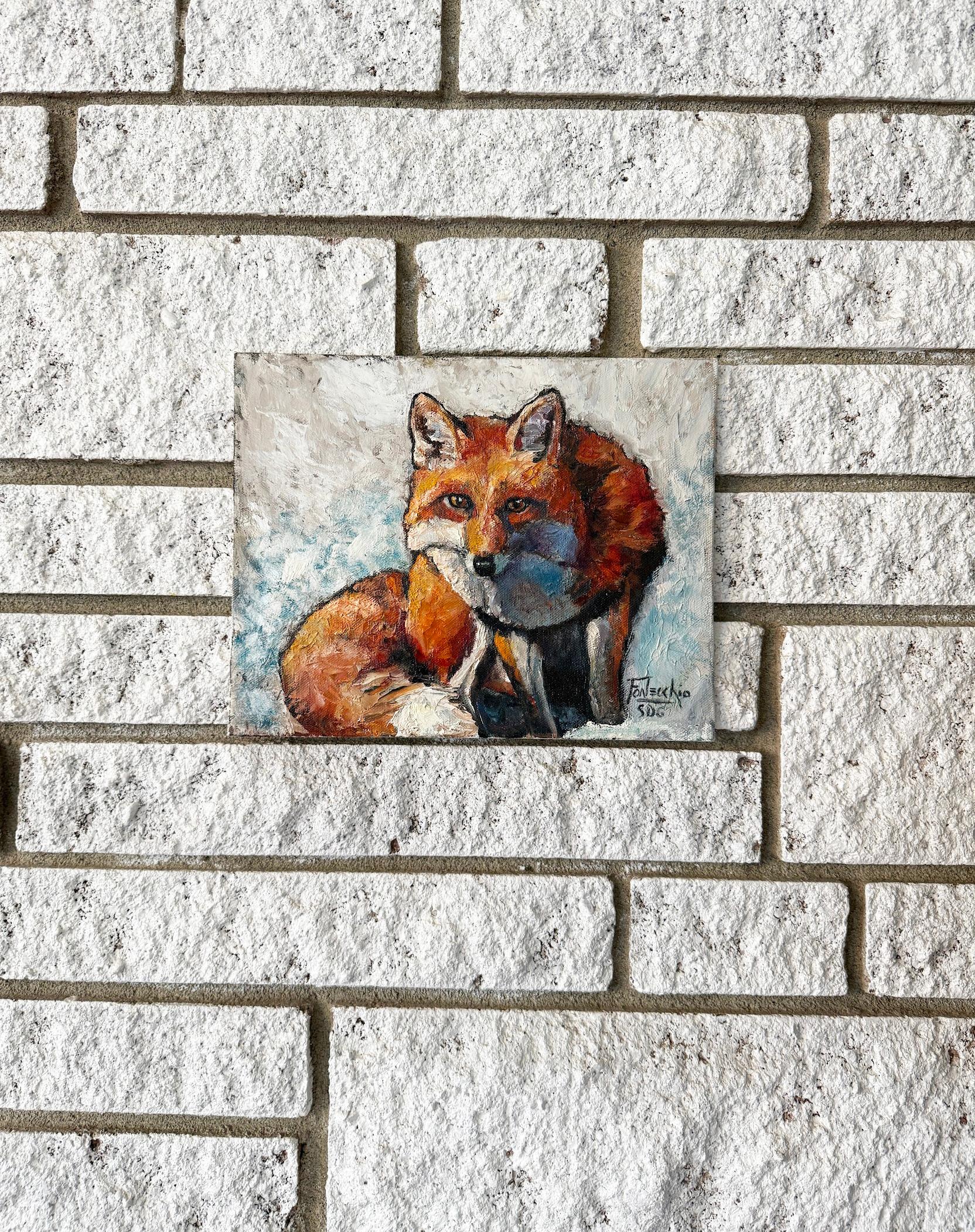 Foxy, peinture à l'huile - Impressionnisme Painting par Jan Fontecchio Perley