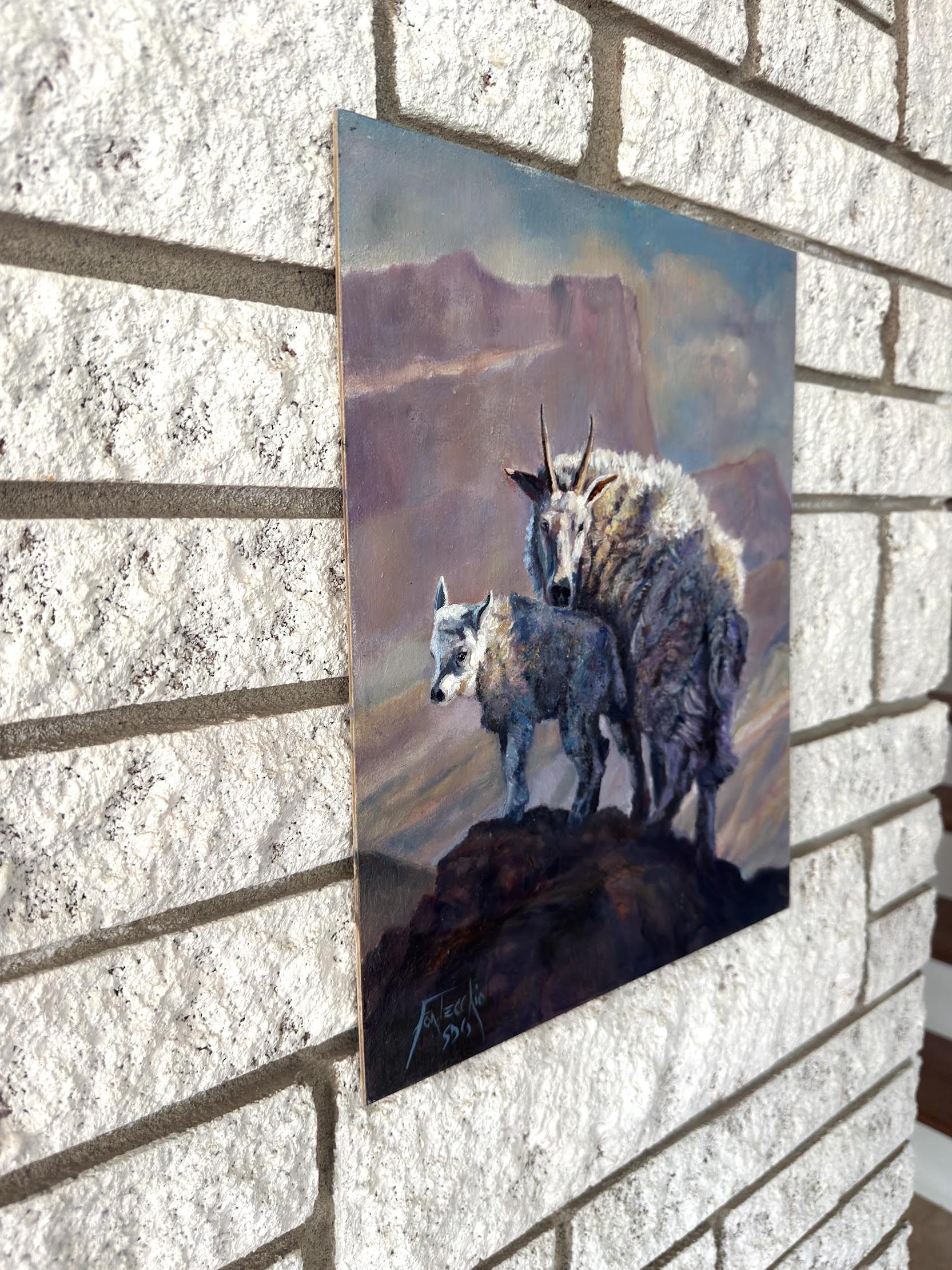 Sur les hauts lieux, peinture à l'huile - Painting de Jan Fontecchio Perley