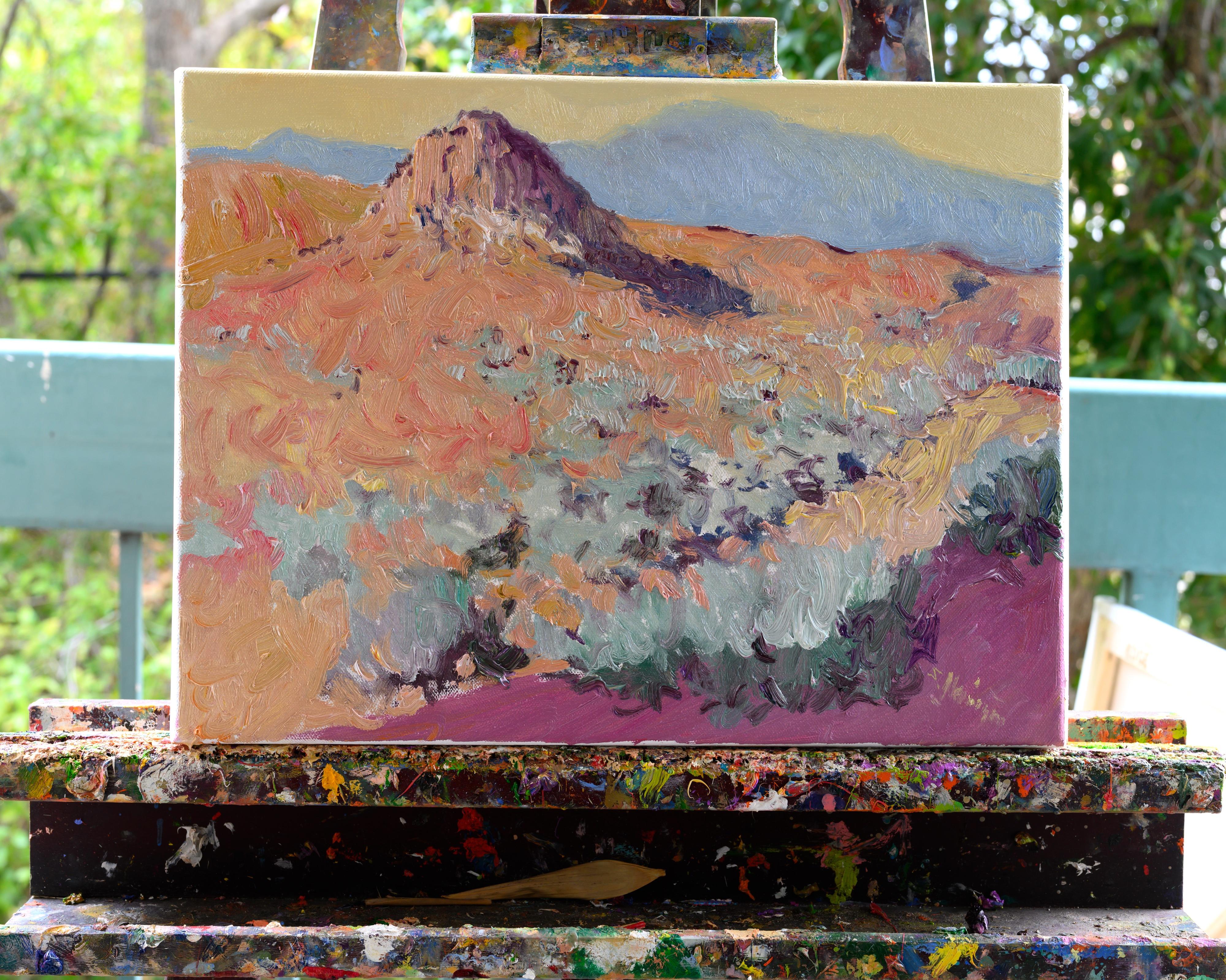 Douce soirée du désert, peinture à l'huile - Impressionnisme Painting par Suren Nersisyan