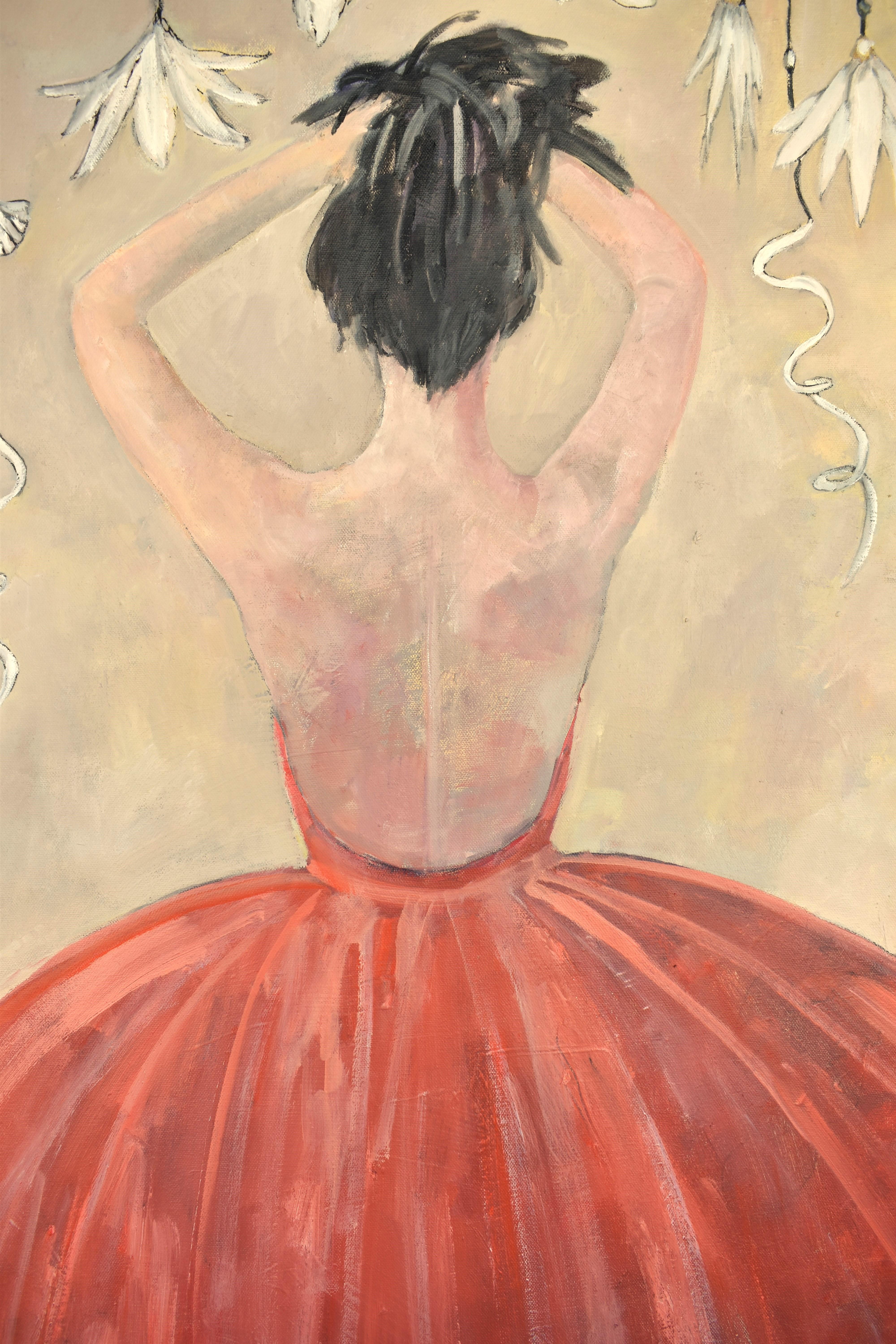 Capturé en rouge, peinture à l'huile en vente 1
