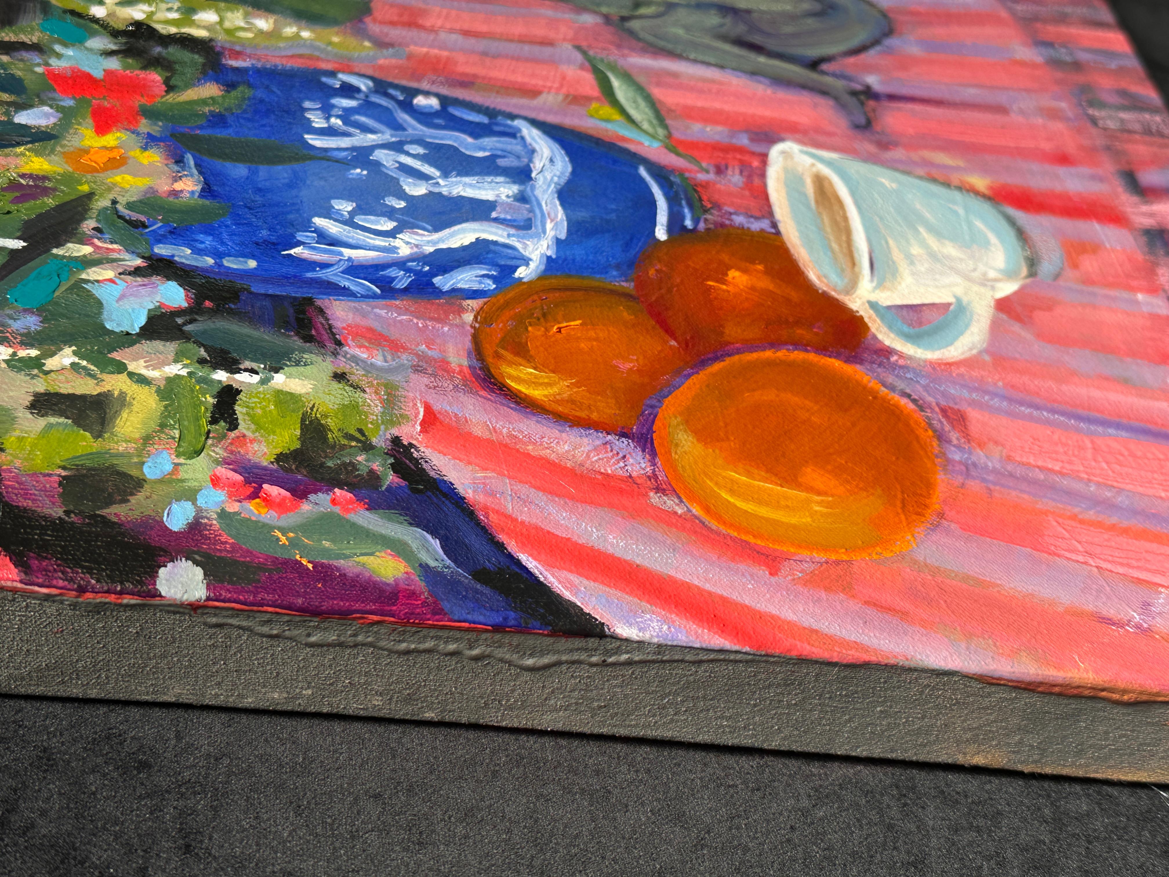Nature morte aux fleurs sauvages, peinture à l'huile - Expressionniste Art par James Hartman