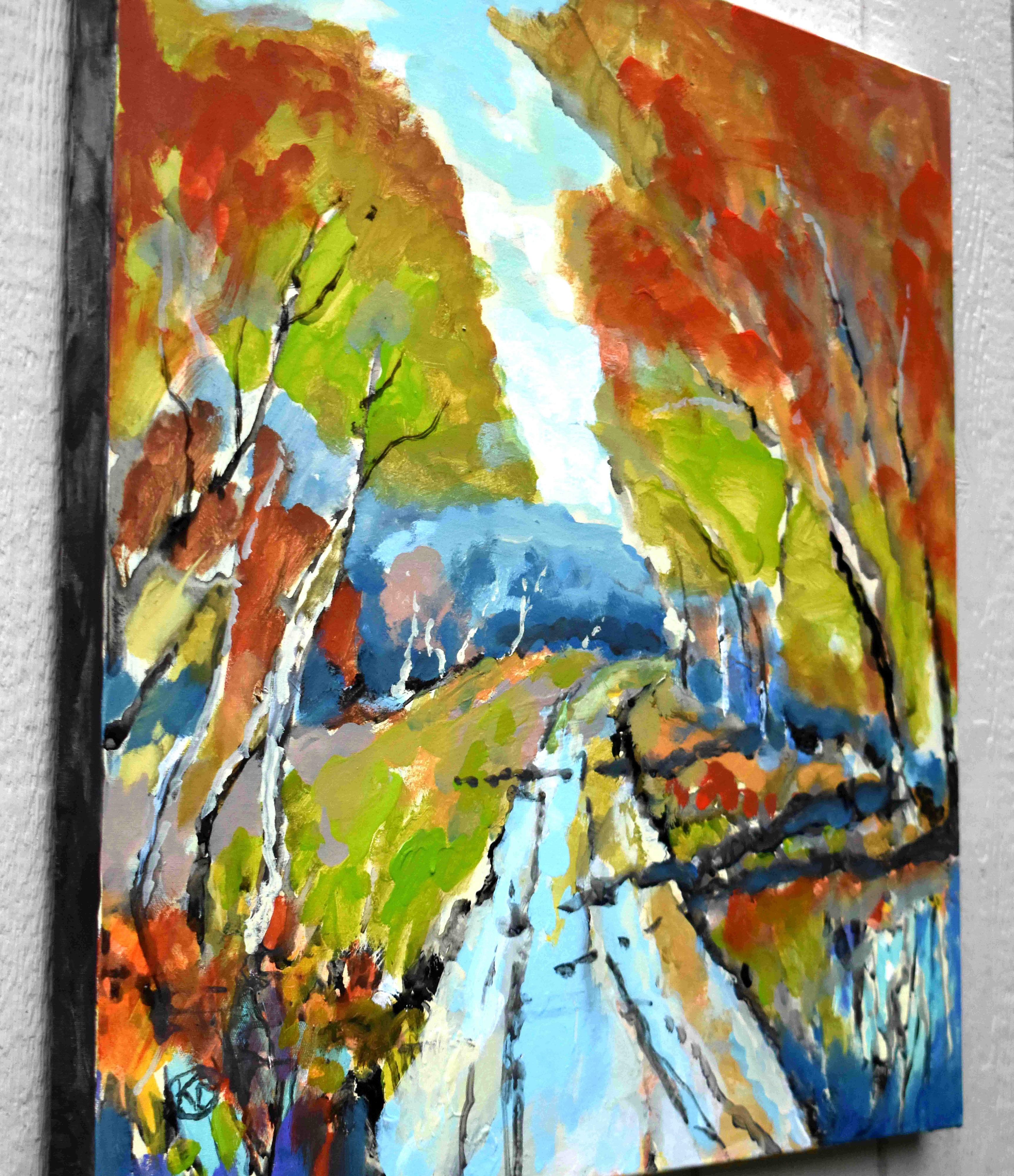 Country Road, Original Painting - Impressionist Art by Kip Decker