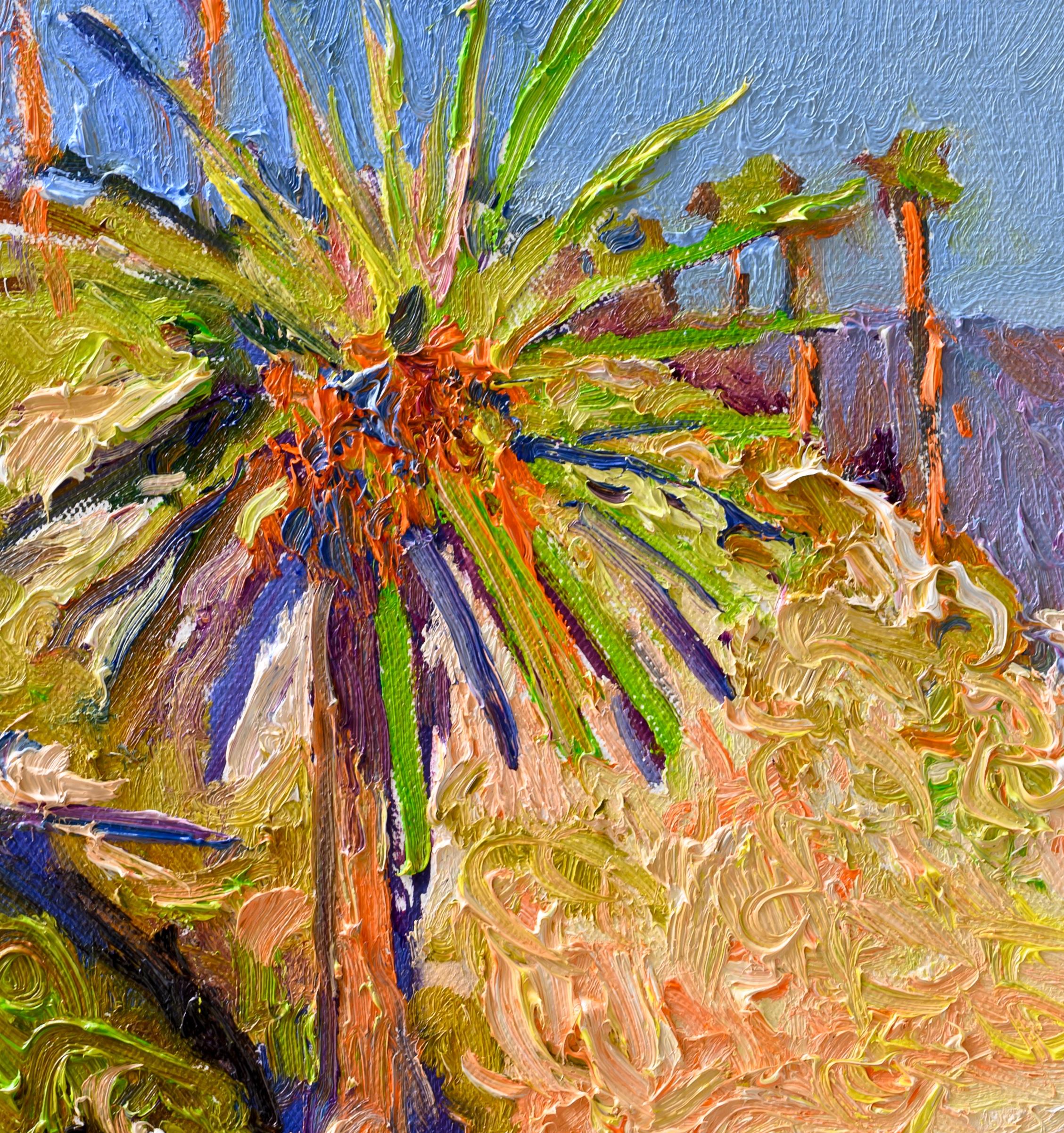 Sunny Day in California, Ölgemälde (Grau), Landscape Painting, von Suren Nersisyan