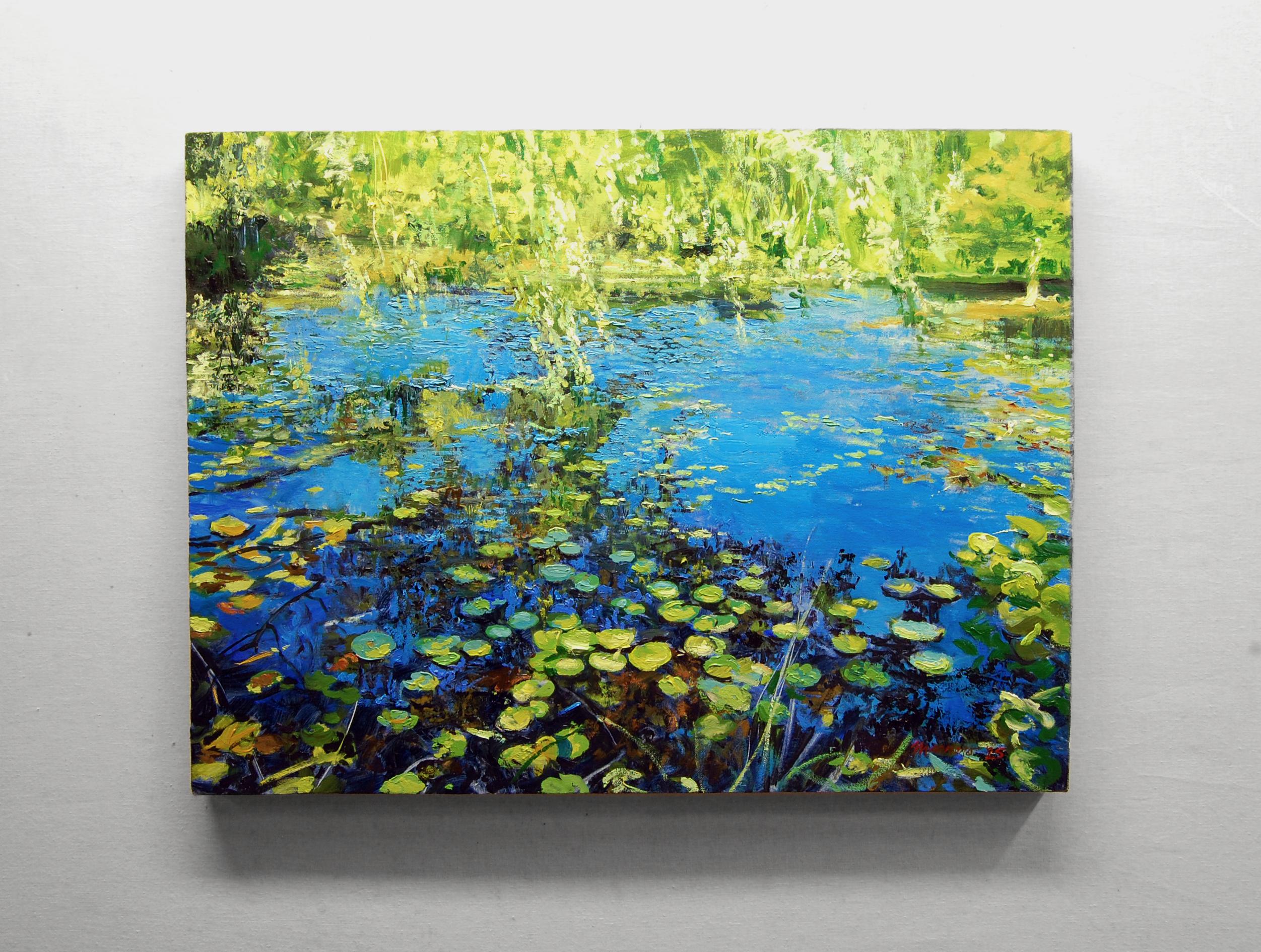 Lac Waddill, peinture à l'huile - Impressionnisme Painting par Onelio Marrero