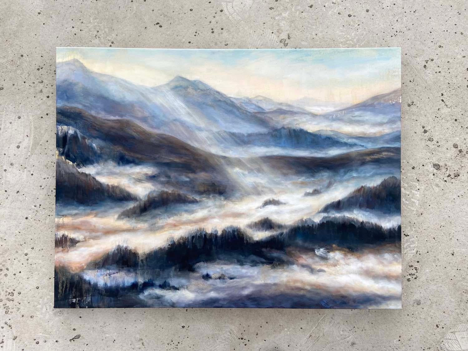 Die Zeit wird geerdet, Ölgemälde (Impressionismus), Painting, von Tiffany Blaise