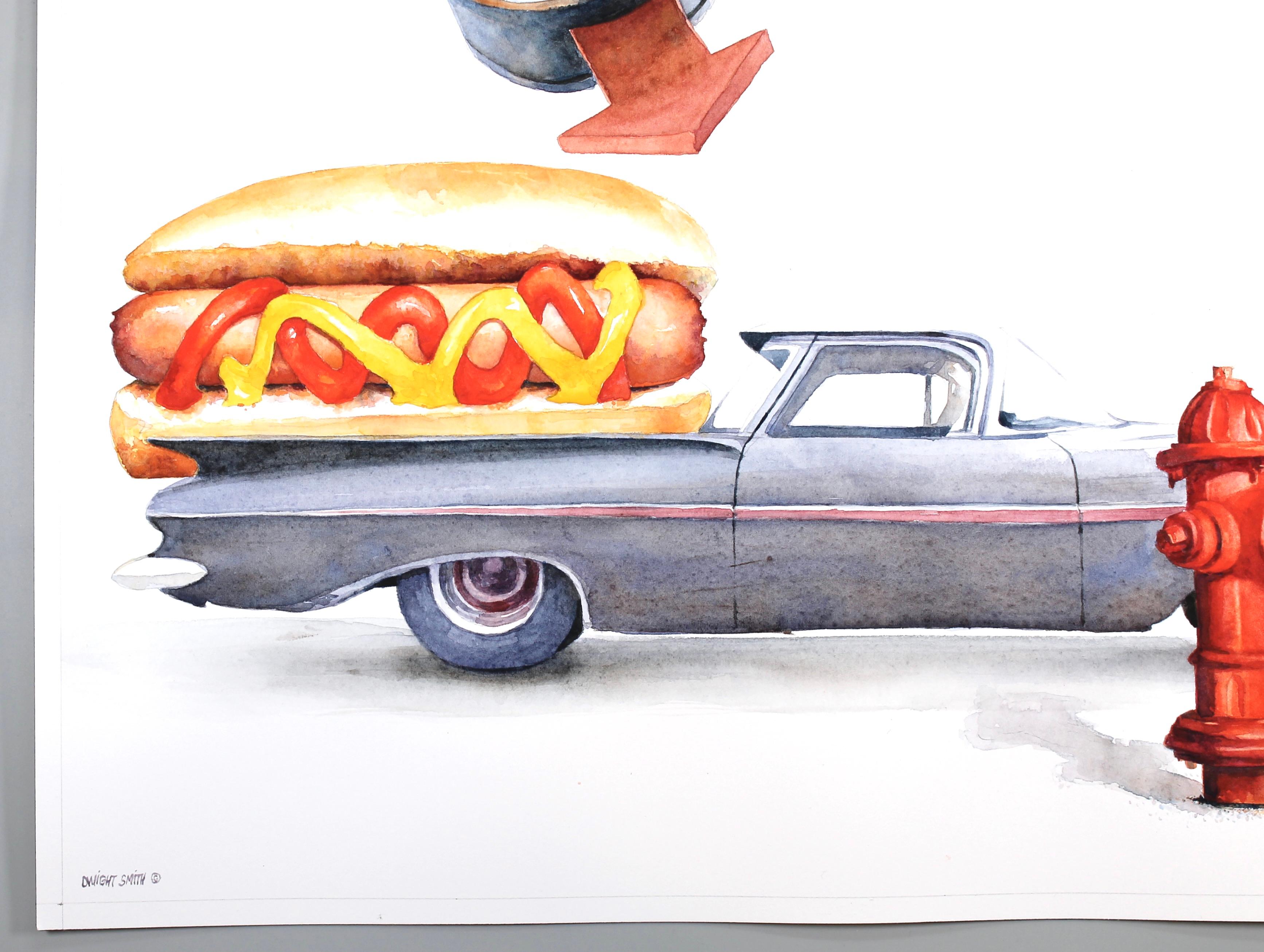 Mangez ici, peinture originale - Art de Dwight Smith