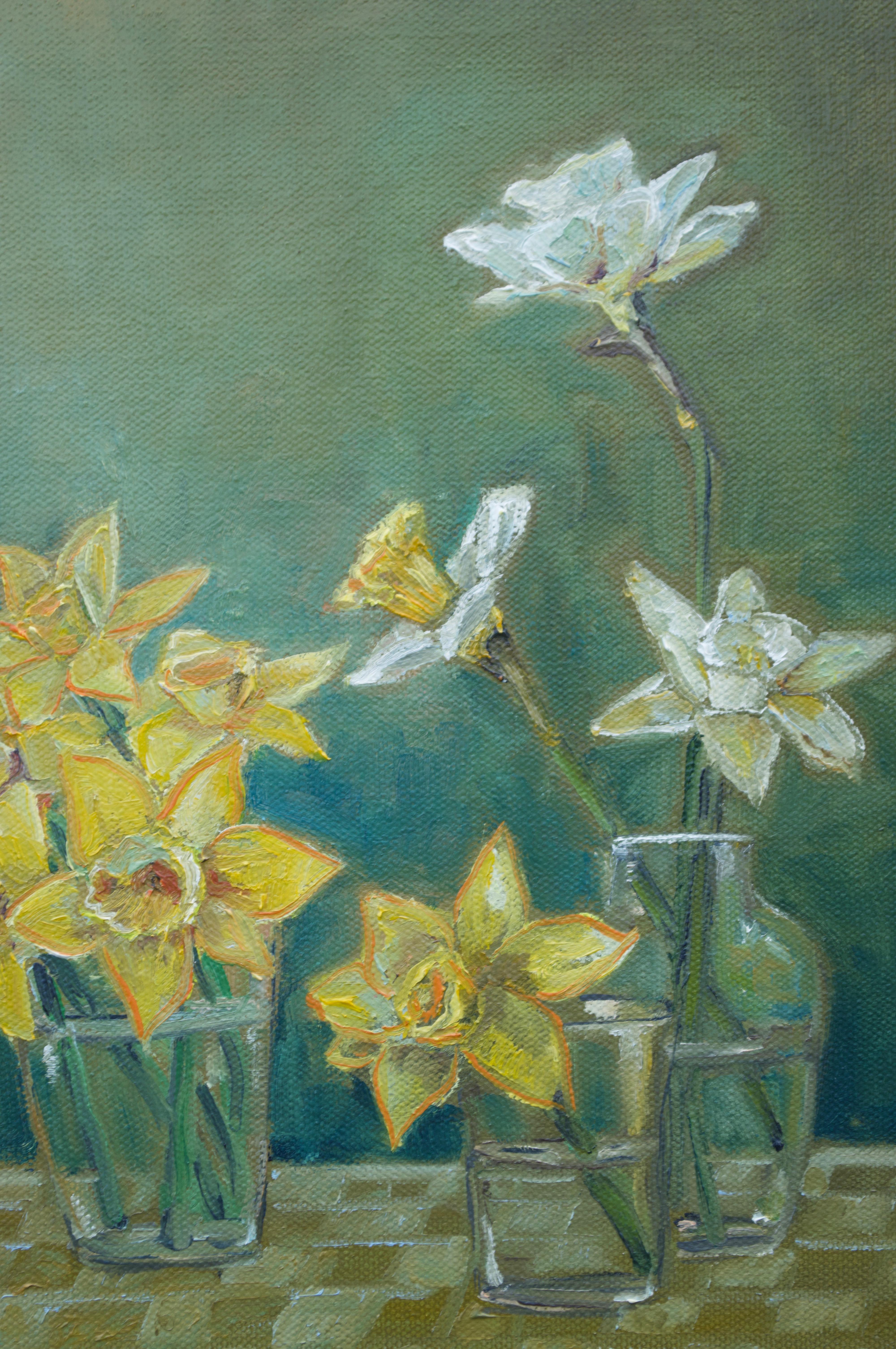 Daffodil Study, Oil Painting For Sale 1