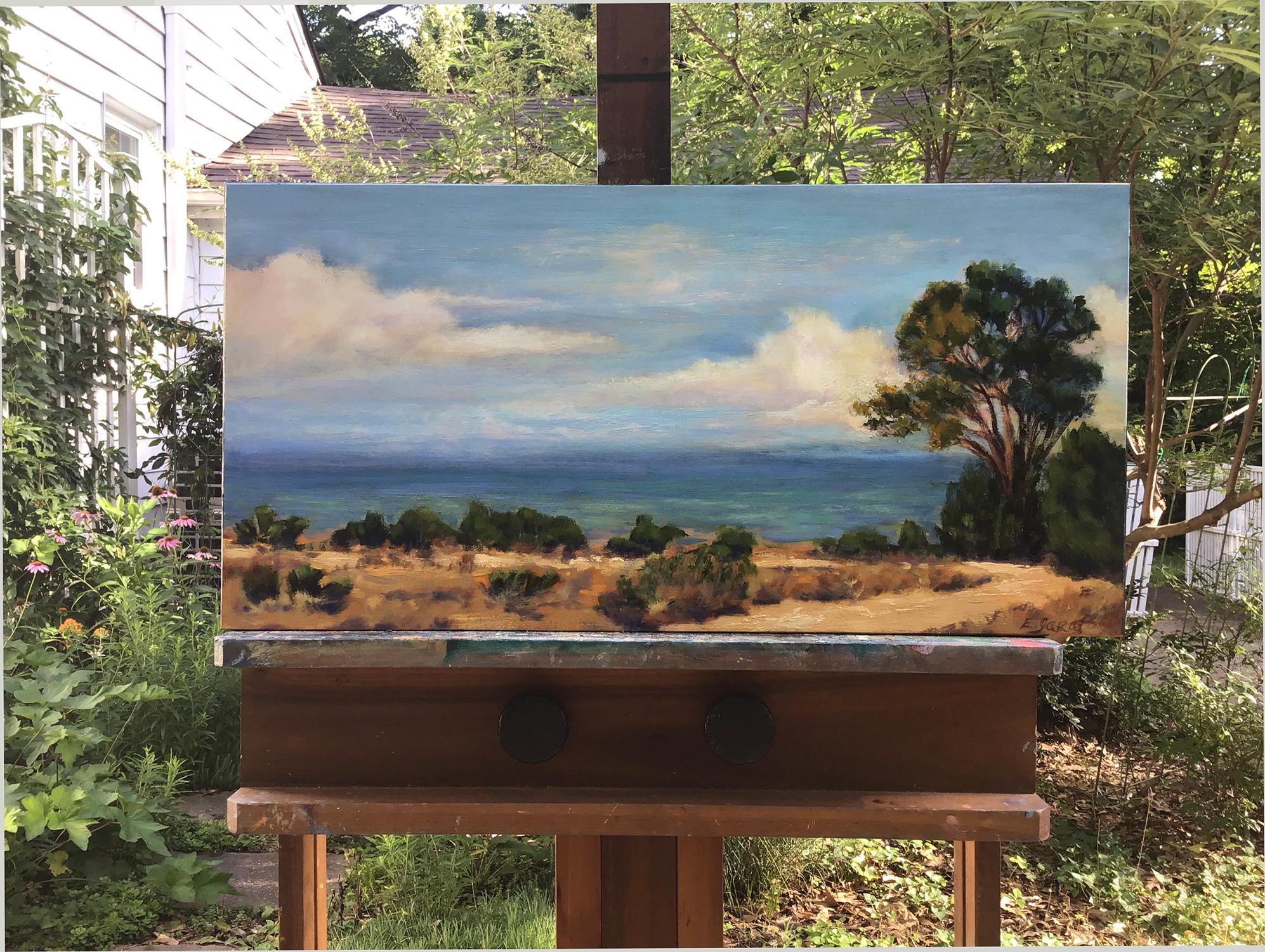 <p>Artist Comments<br>A eucalyptus tree stands sentinel along the edge of the Carpinteria Bluffs Nature Preserve, a beloved landmark on Californiaâ€™s central coast. Rendered in oil on a cradled wood panel, the composition invites viewers into a