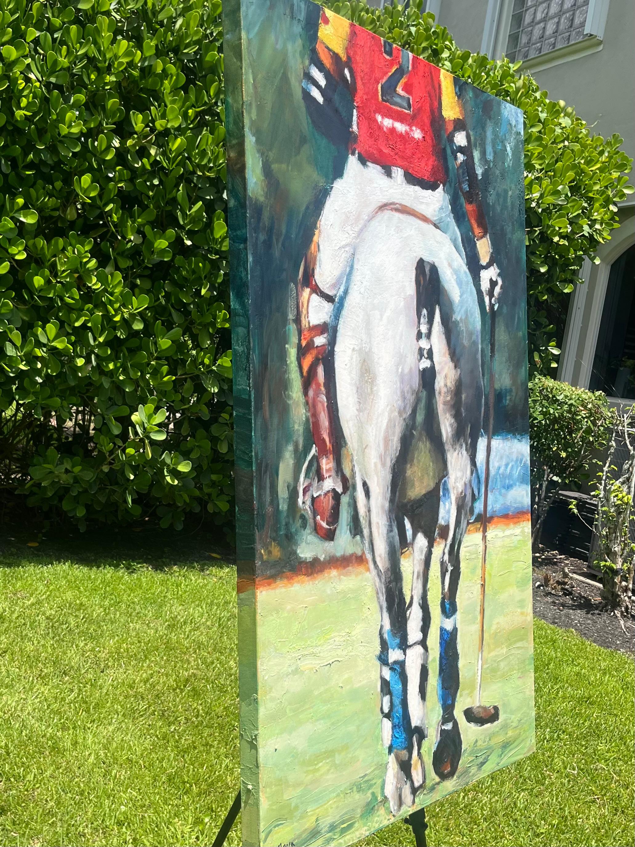 Chasing Victory, peinture originale - Painting de Nava Lundy