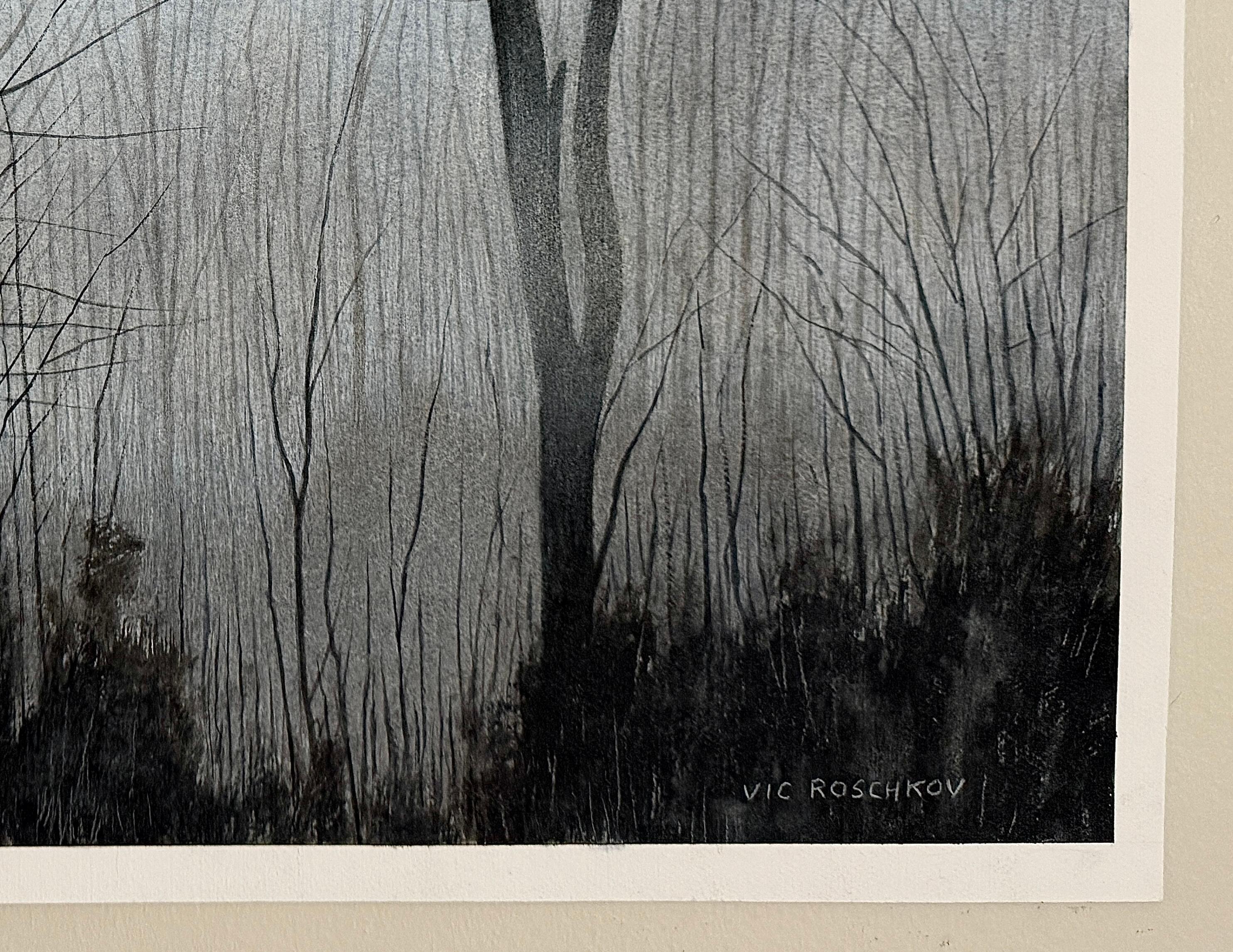 Nebbia crescente, dipinto originale - Art Realismo di Vic Roschkov