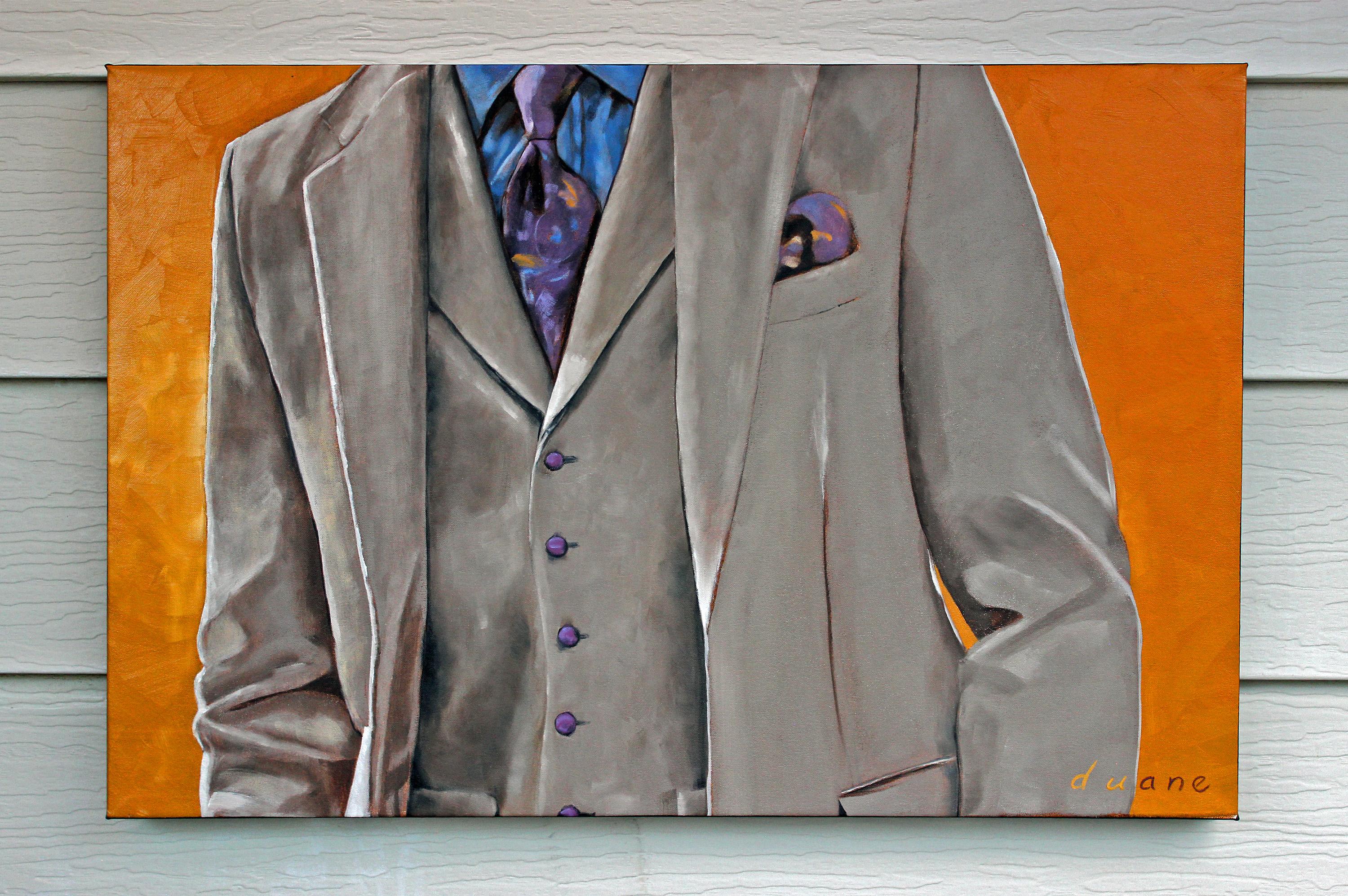 Doppelter Kragen, Ölgemälde – Painting von Duane Brown