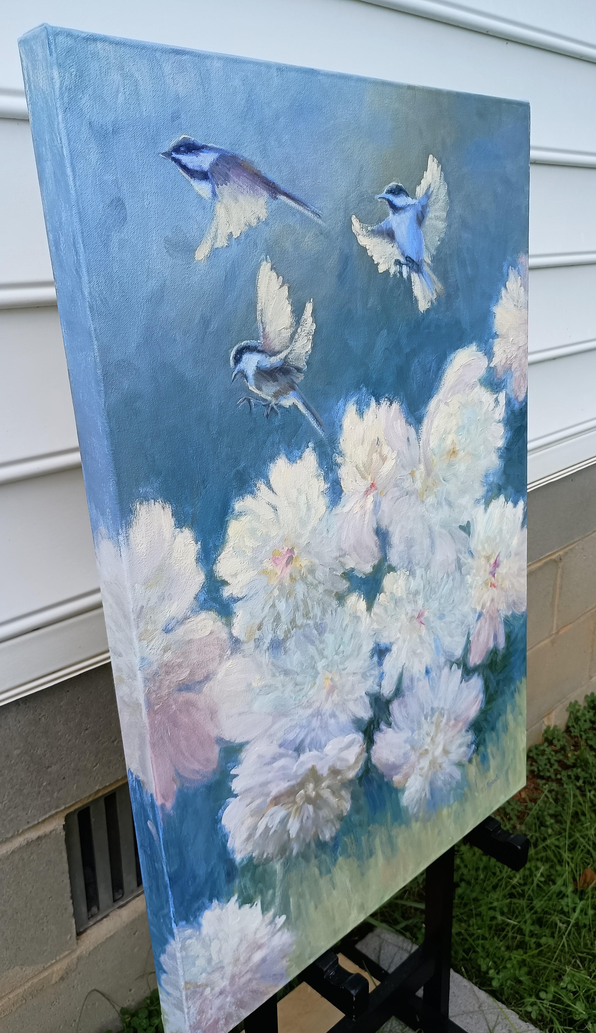 El jardín de las peonías, Pintura al óleo - Painting de Viktoria Majestic
