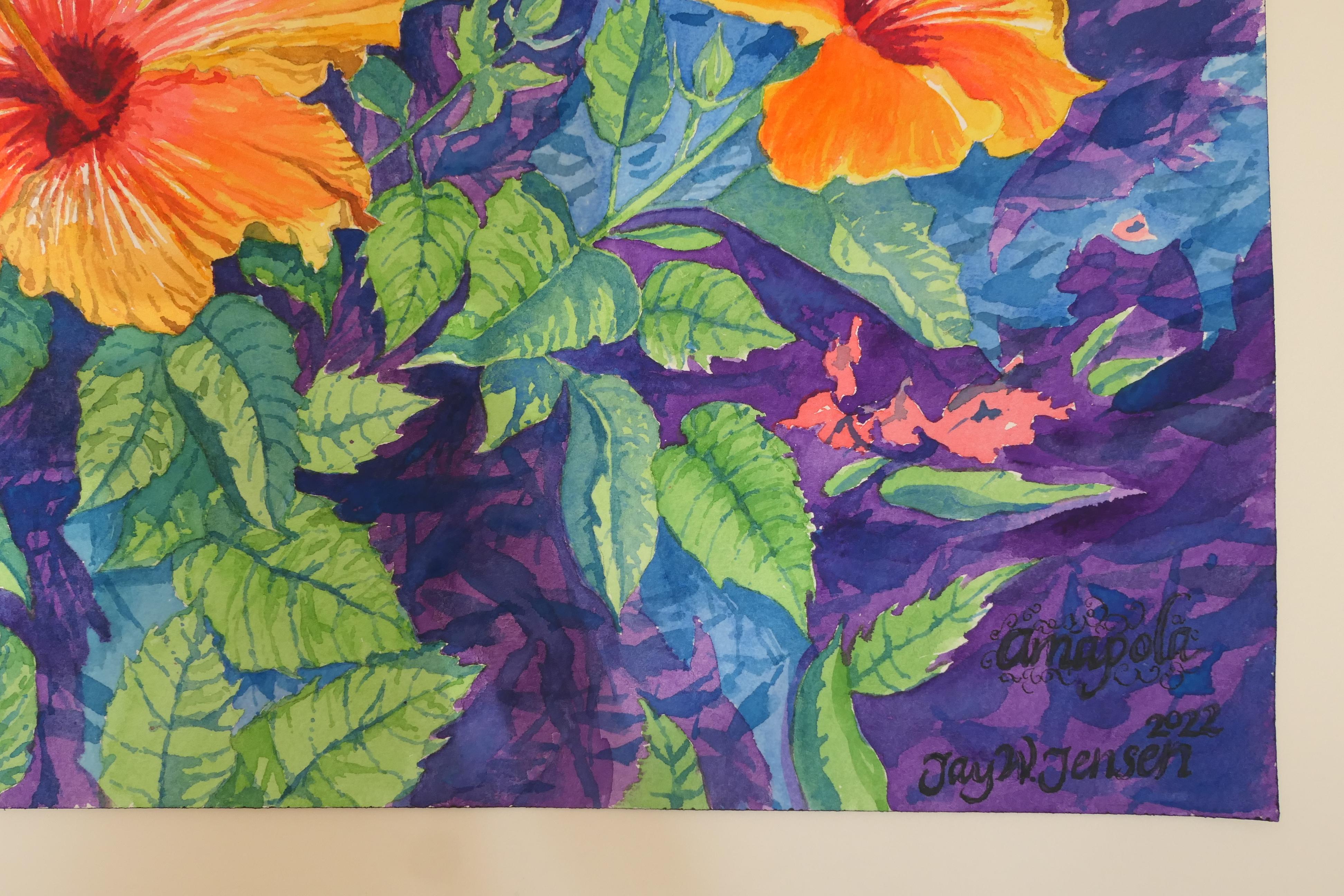 Flower Power Revisited, peinture originale - Art de Jay Jensen