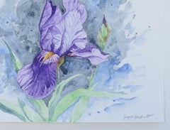 Purple Iris #1, Original Painting