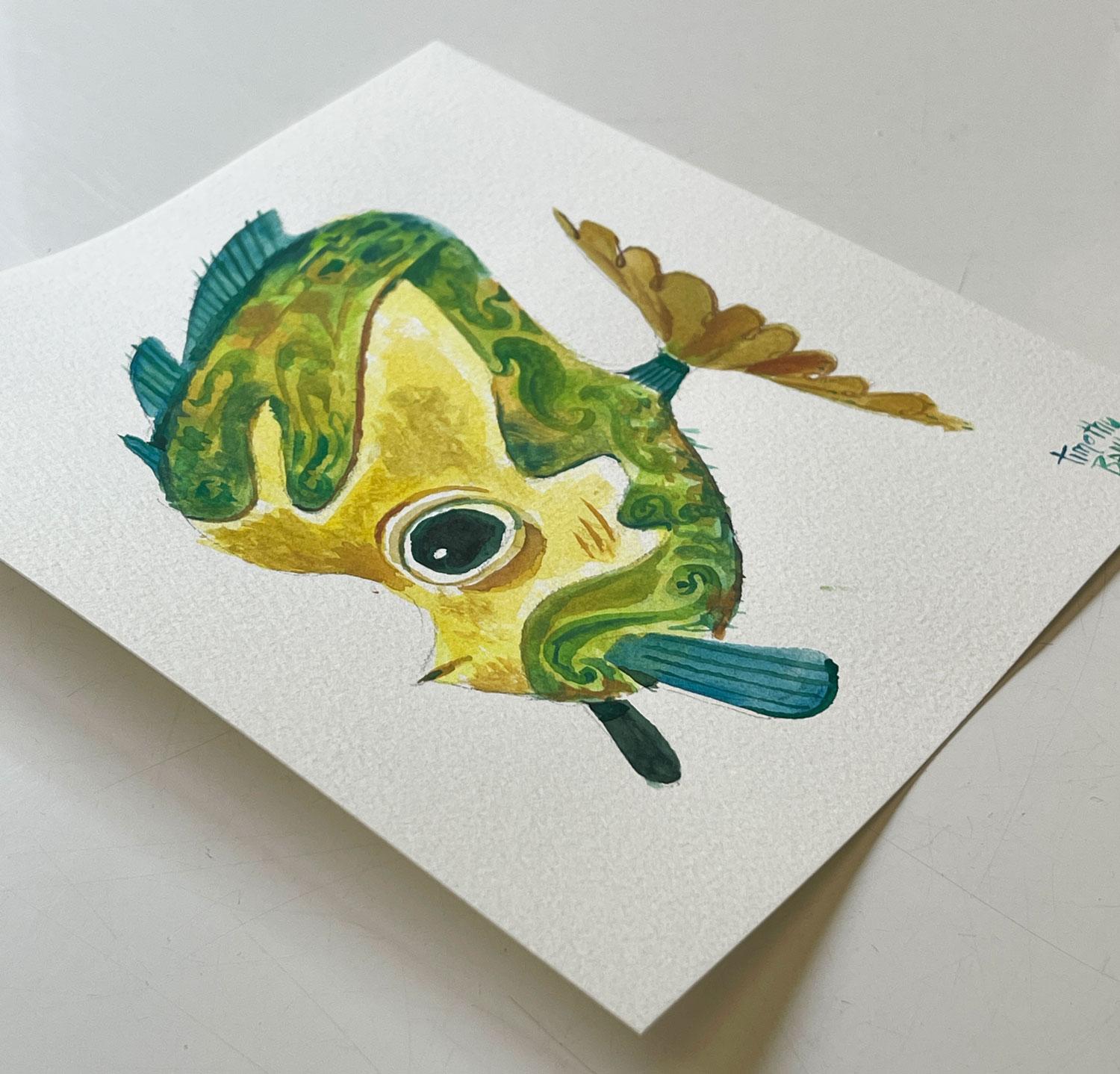 Paisley Fish, peinture originale - Art de Timothy Banks