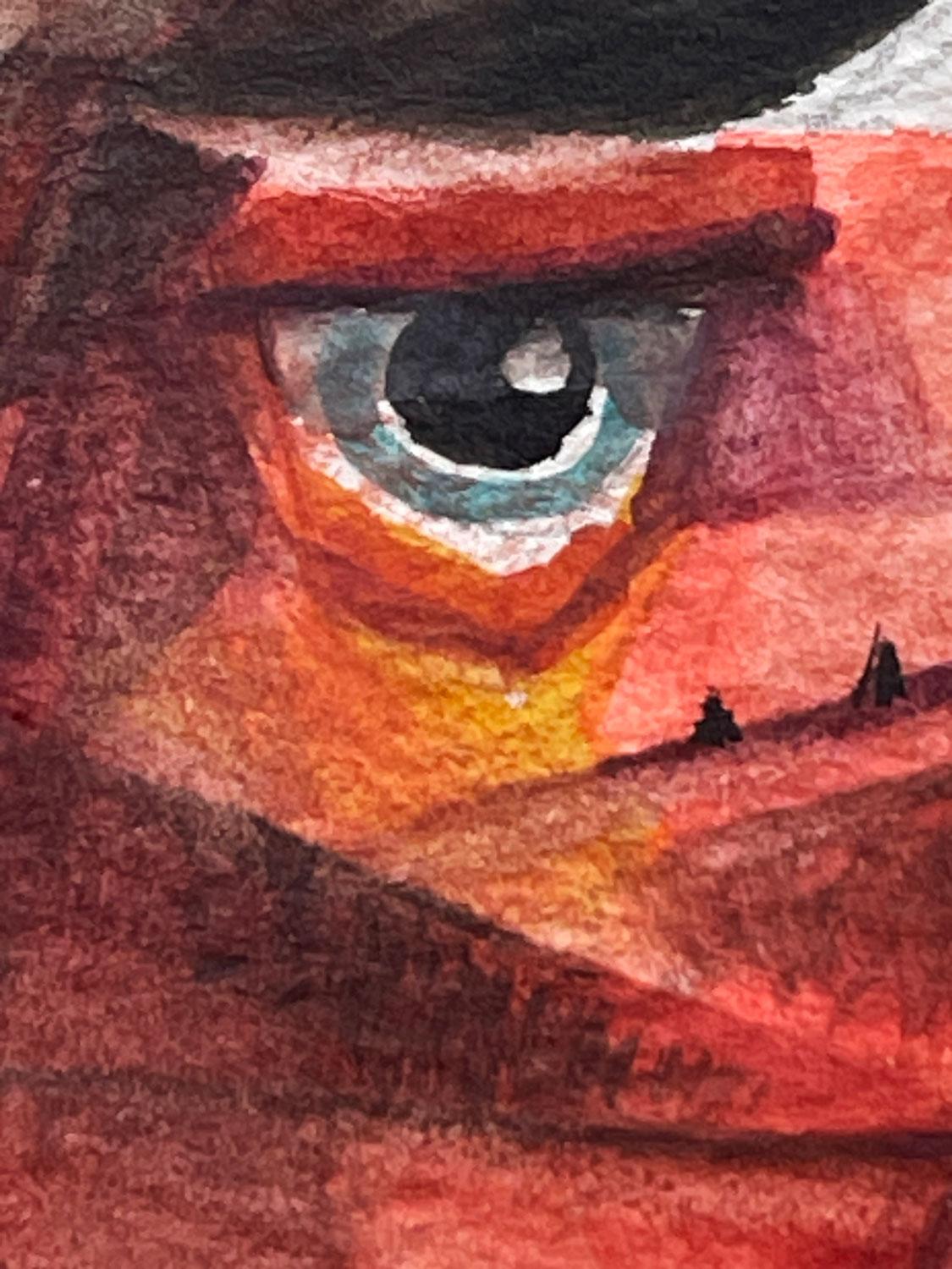 Chien rouge, peinture originale - Contemporain Art par Timothy Banks