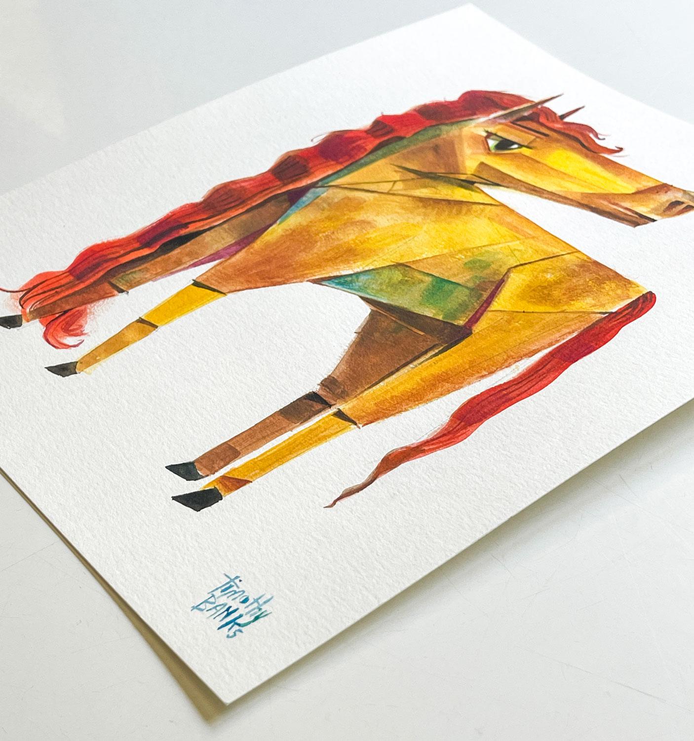 Pony Pride, peinture originale - Art de Timothy Banks