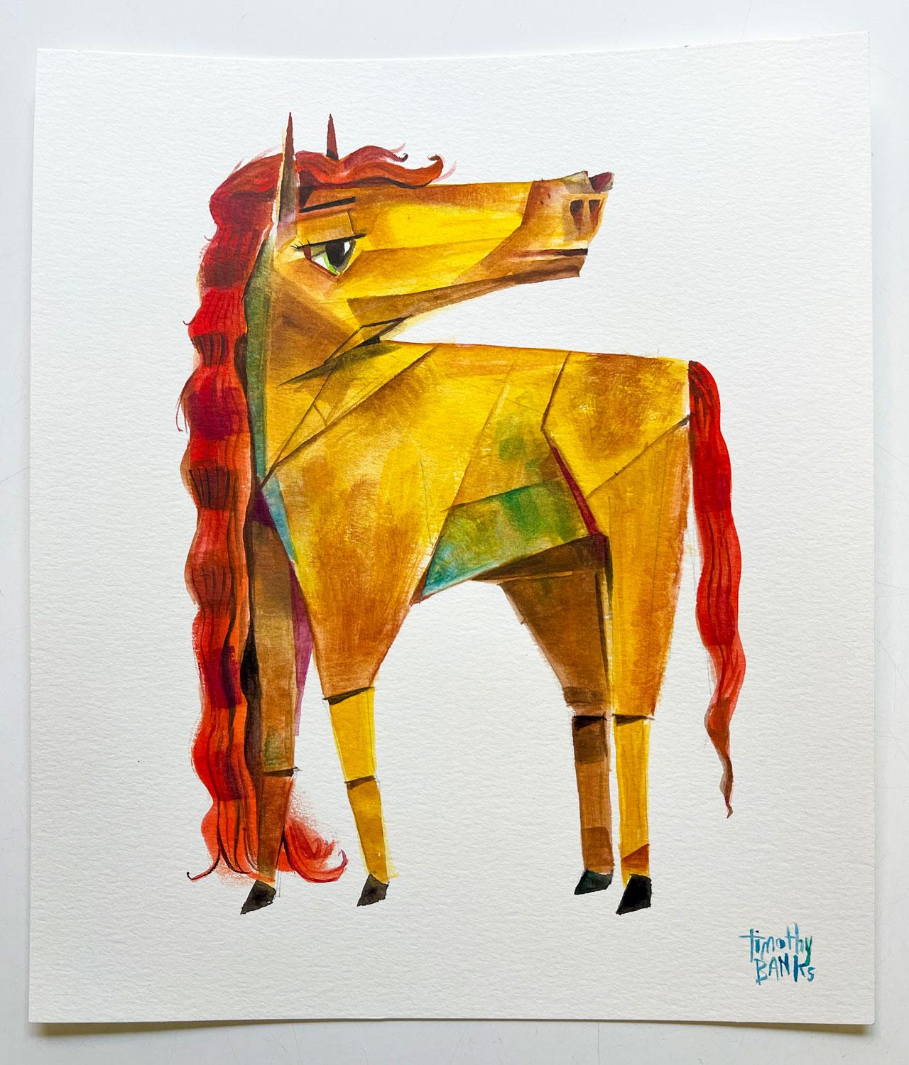 Pony Pride, peinture originale - Contemporain Art par Timothy Banks