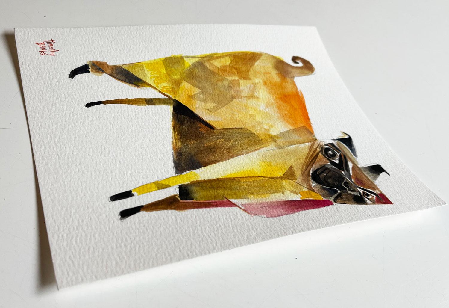 Carlin, peinture originale - Art de Timothy Banks