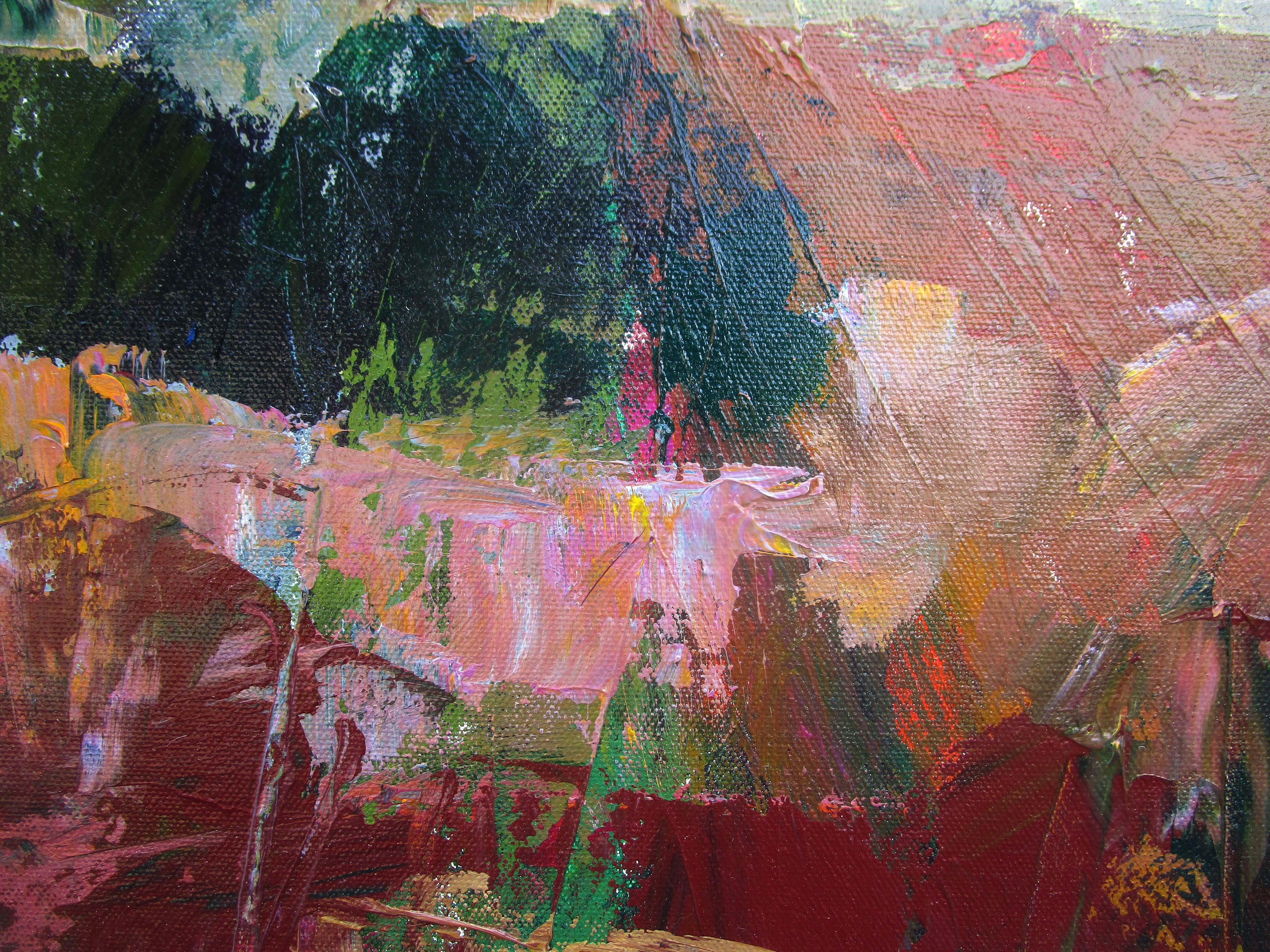Field with Cloud, Warwick, Original Painting For Sale 1