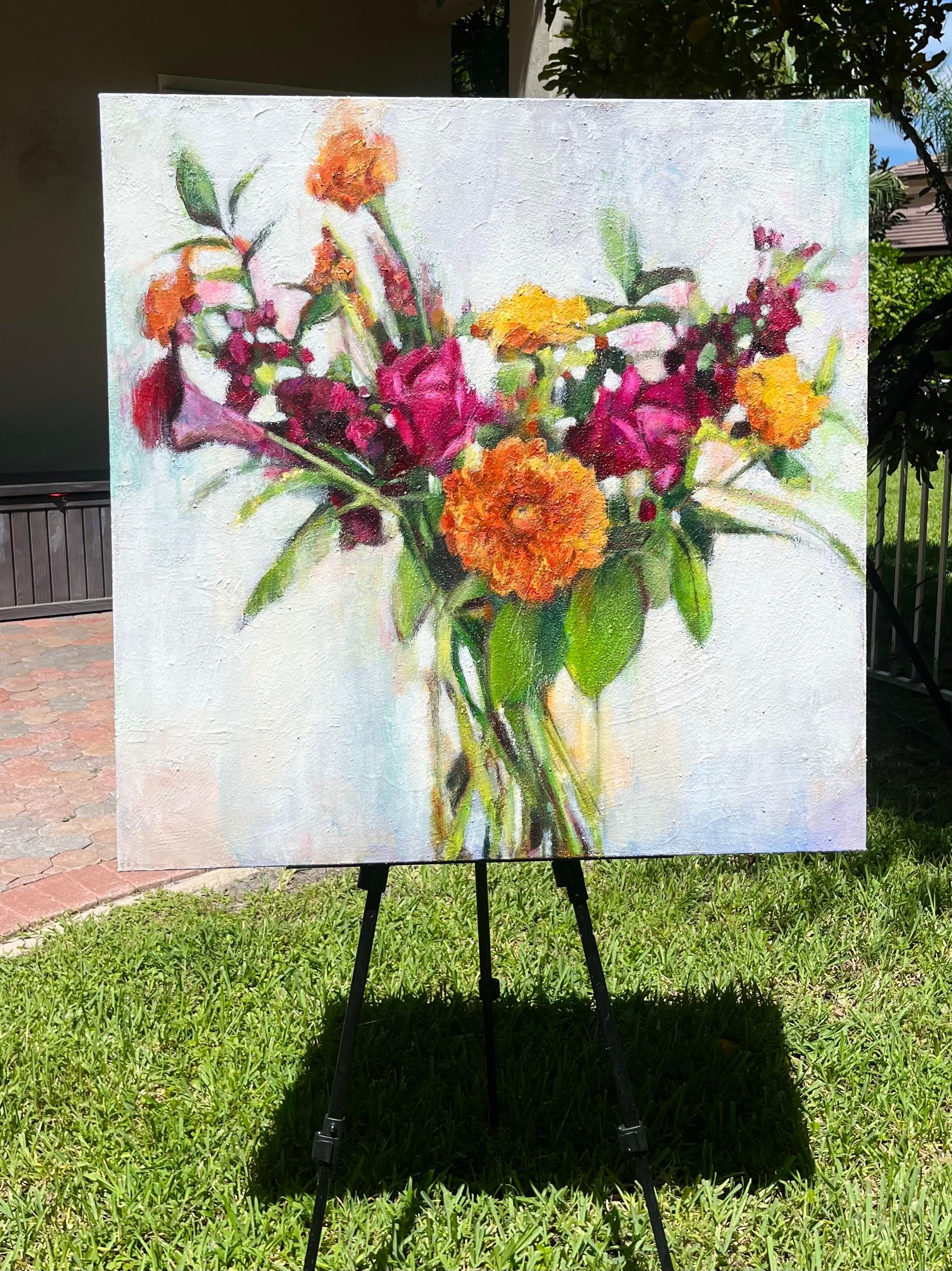 Il linguaggio dei petali, dipinto originale - Painting Impressionismo di Nava Lundy