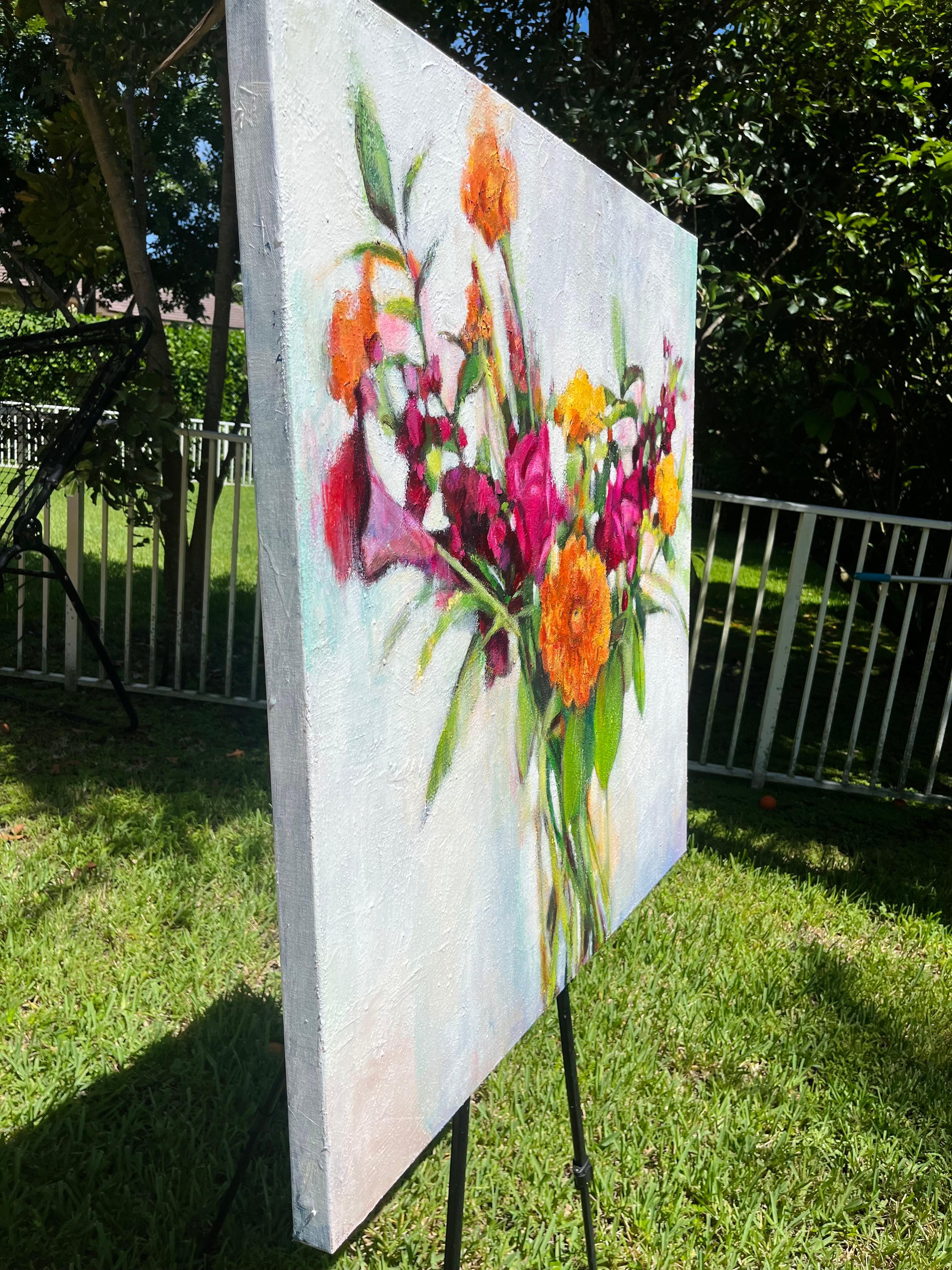 Il linguaggio dei petali, dipinto originale - Painting di Nava Lundy